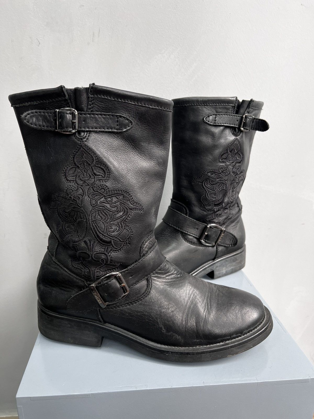 Designer × Guess ENGENDERED GUESS LEATHER HIGH BOOTS GUIDI STYLE Size US 9 / IT 39 - 1 Thumbnail