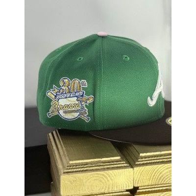 New Era Atlanta Braves 30th Season 59FIFTY Fitted Hat Pink UV Cooper Size ONE SIZE - 5 Thumbnail