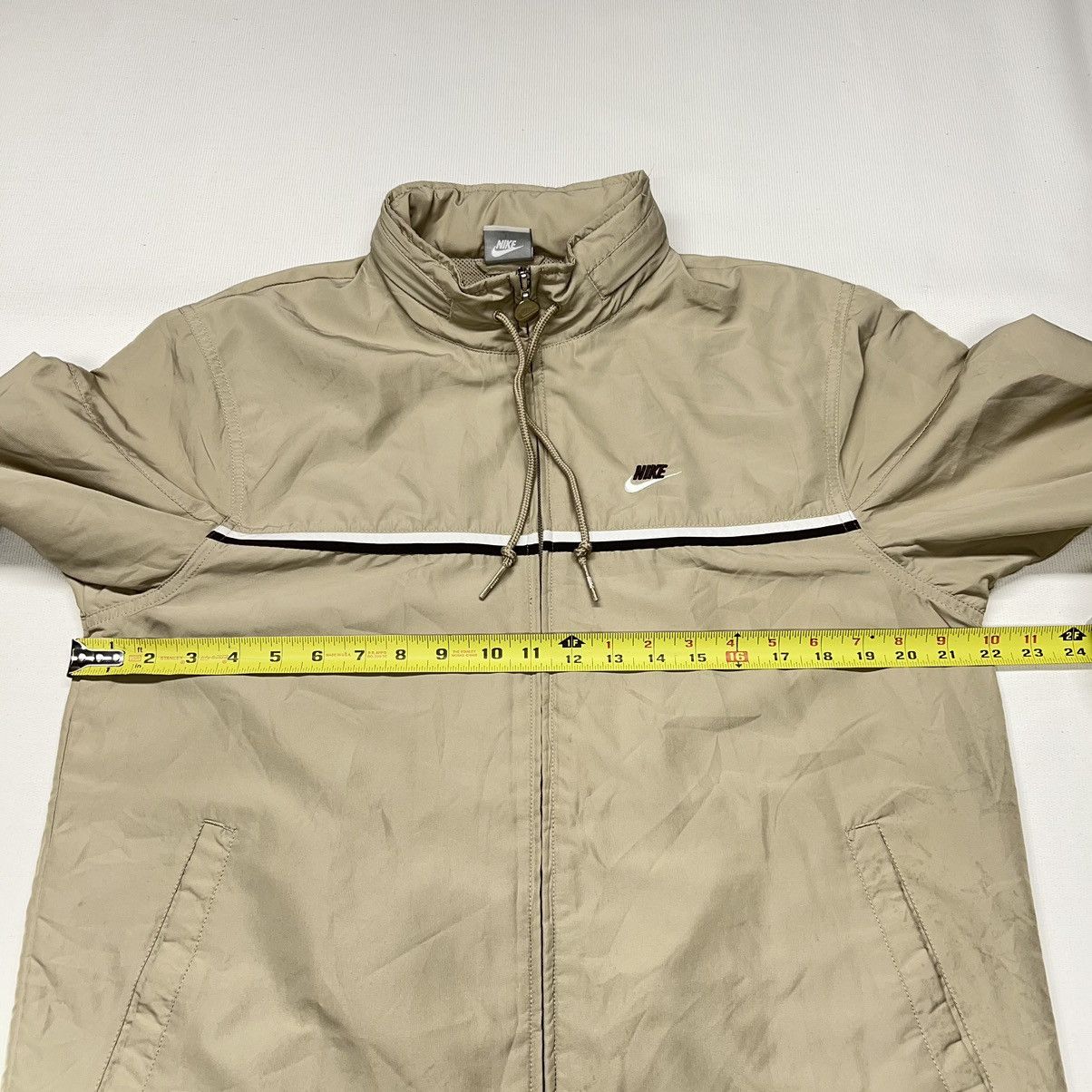 Nike × Vintage VTG Nike Varsity Jacket Brown Coaches Windbreaker Grey Tag Size US M / EU 48-50 / 2 - 23 Thumbnail