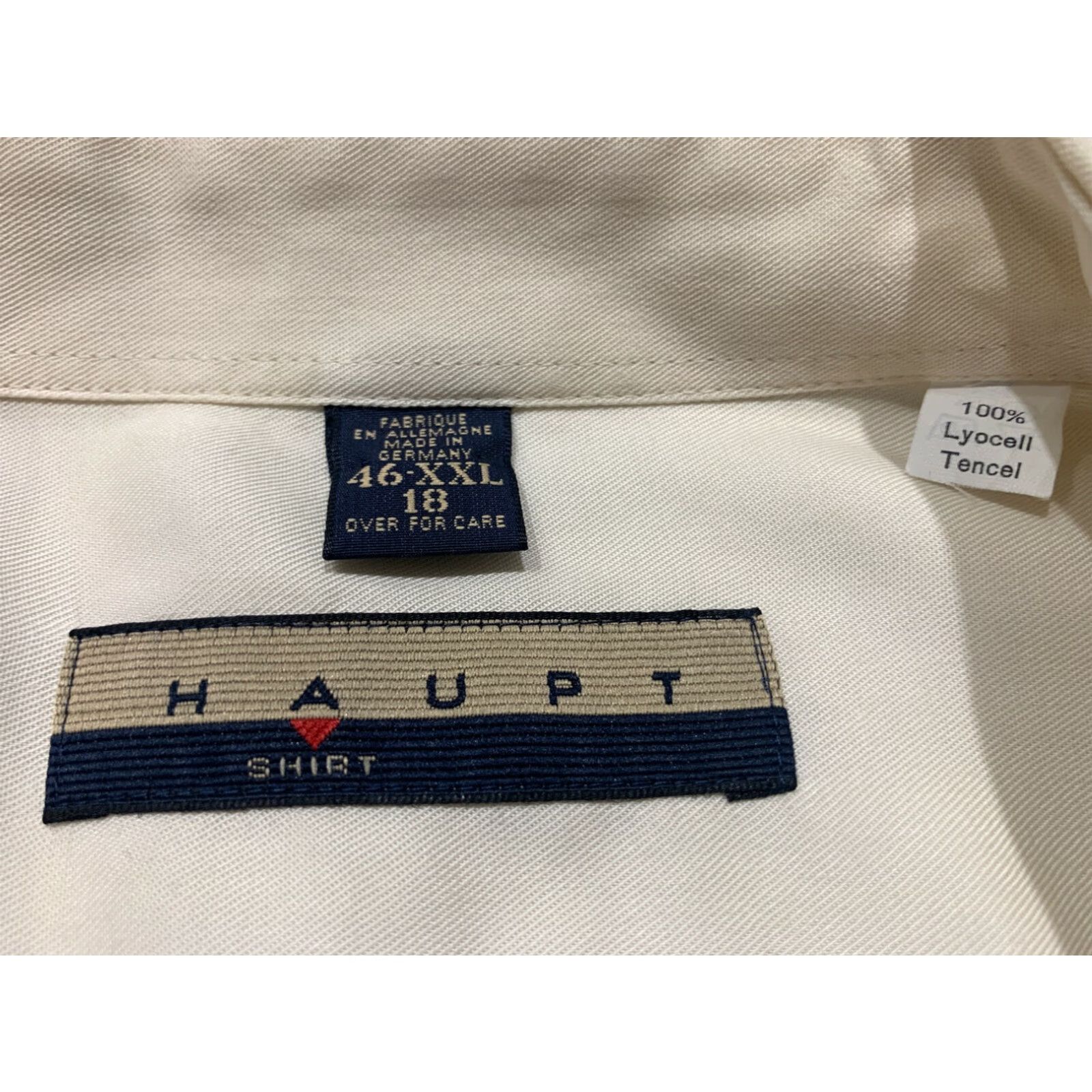 Vintage HAUPT Germany Big & Tall Mens Beige Long Sleeve Button-Down Denim Shirt XXL Size US XXL / EU 58 / 5 - 4 Thumbnail