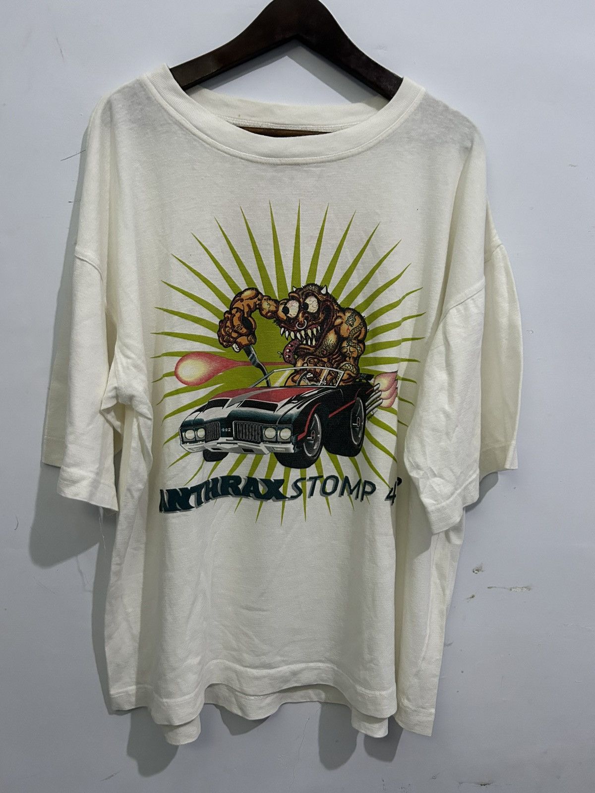 Band Tees Rare Vintage 1995 Anthrax Stomp45 Tshirt Size US XXL / EU 58 / 5 - 1 Thumbnail