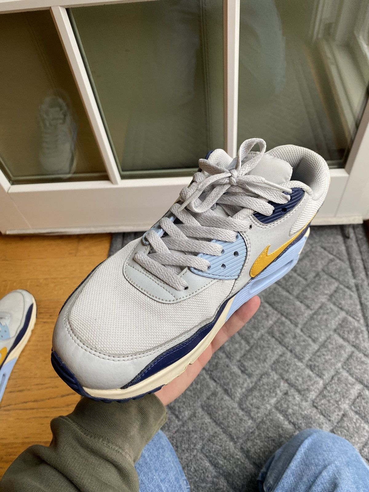 Nike Nike Air Max 90 Pure Platinum Blue Void Size US 9.5 / EU 42-43 - 4 Thumbnail