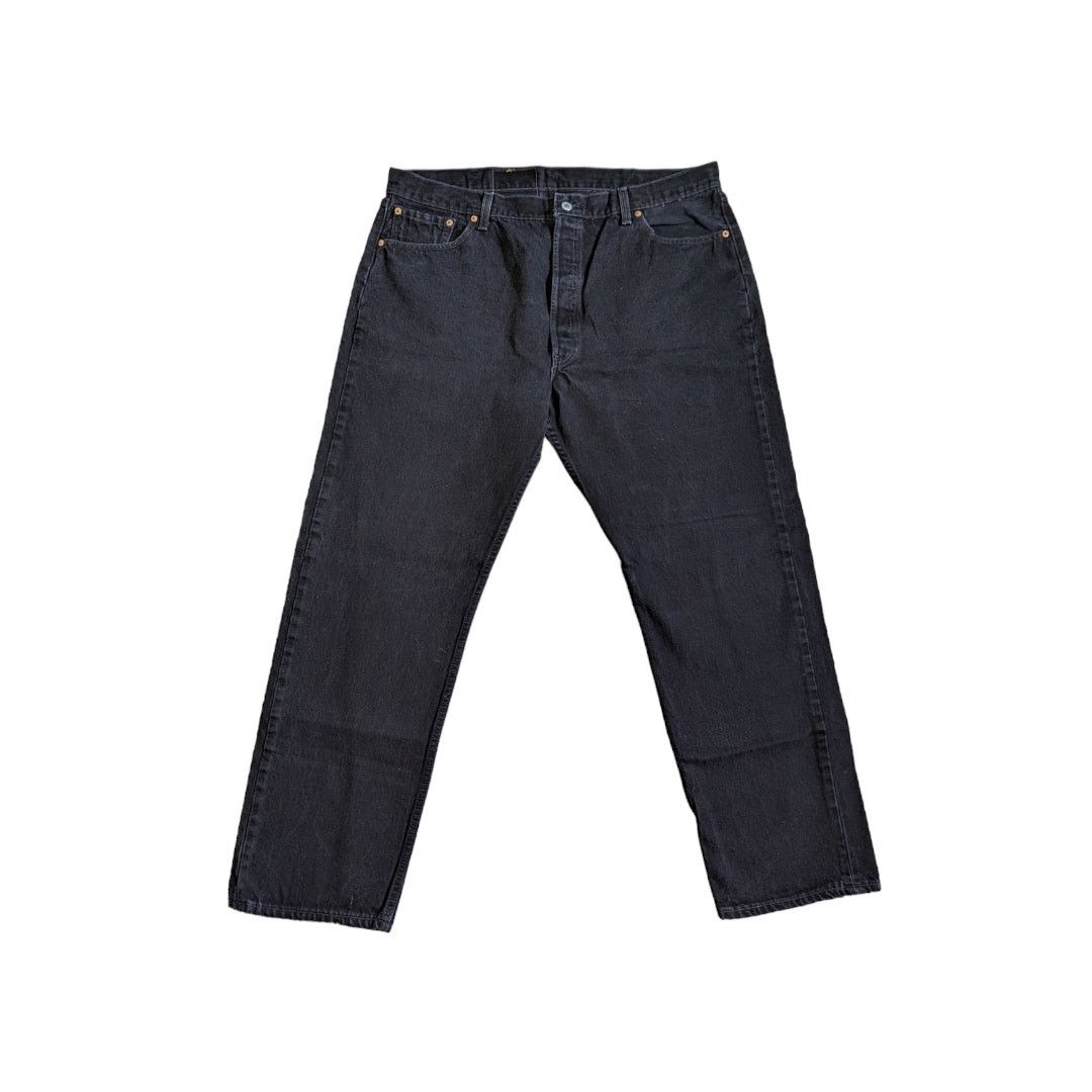 Levi's × Levi's Vintage Clothing × Vintage Vintage Y2K Levi 501 Jeans Black Faded Made in USA Mens 42 Size US 42 / EU 58 - 1 Thumbnail