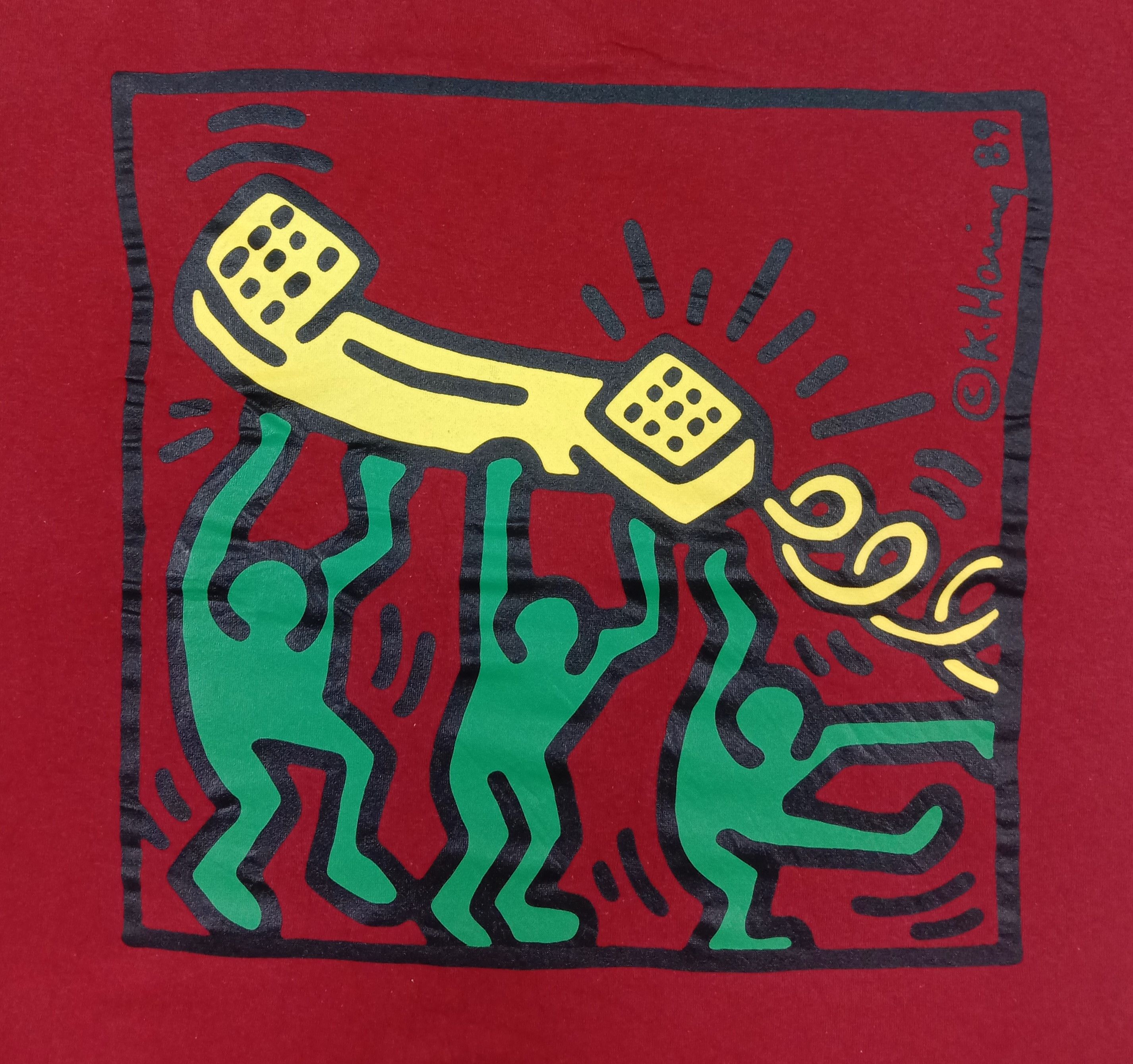 Keith Haring Vintage Keith Haring 89 Art T Shirt Size US XL / EU 56 / 4 - 2 Thumbnail