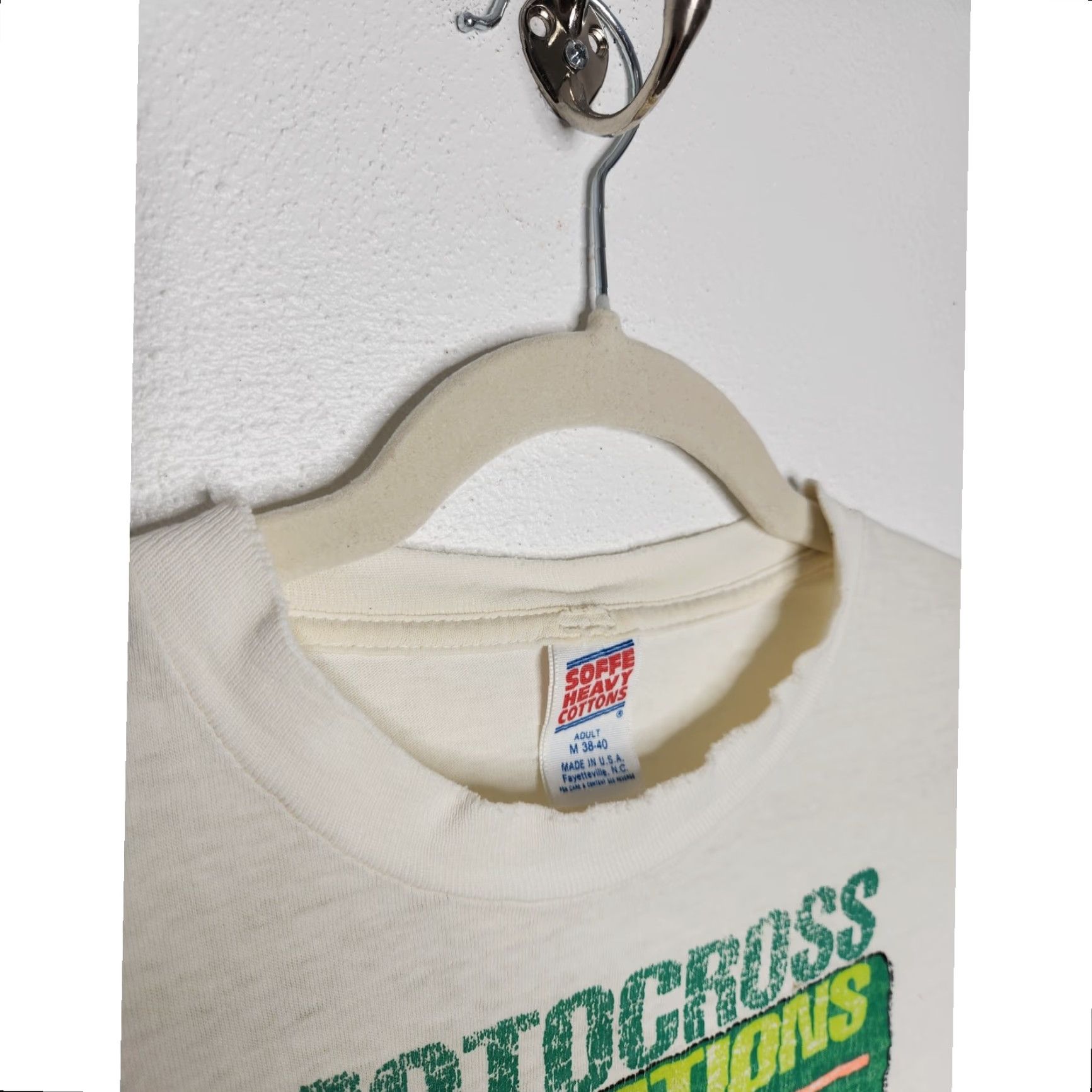 Soffe VINTAGE Soffee Motorcross Dirtbike Single Stitch Distressed 80s 70s Medium Racing Shirt Size US M / EU 48-50 / 2 - 4 Thumbnail