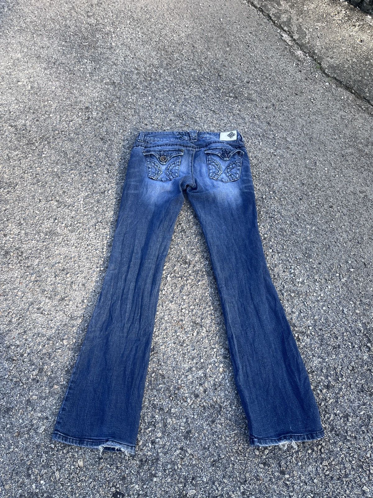 Japanese Brand × Vintage Artisan Denim Blue Flare Jean Size US 30 / EU 46 - 2 Thumbnail