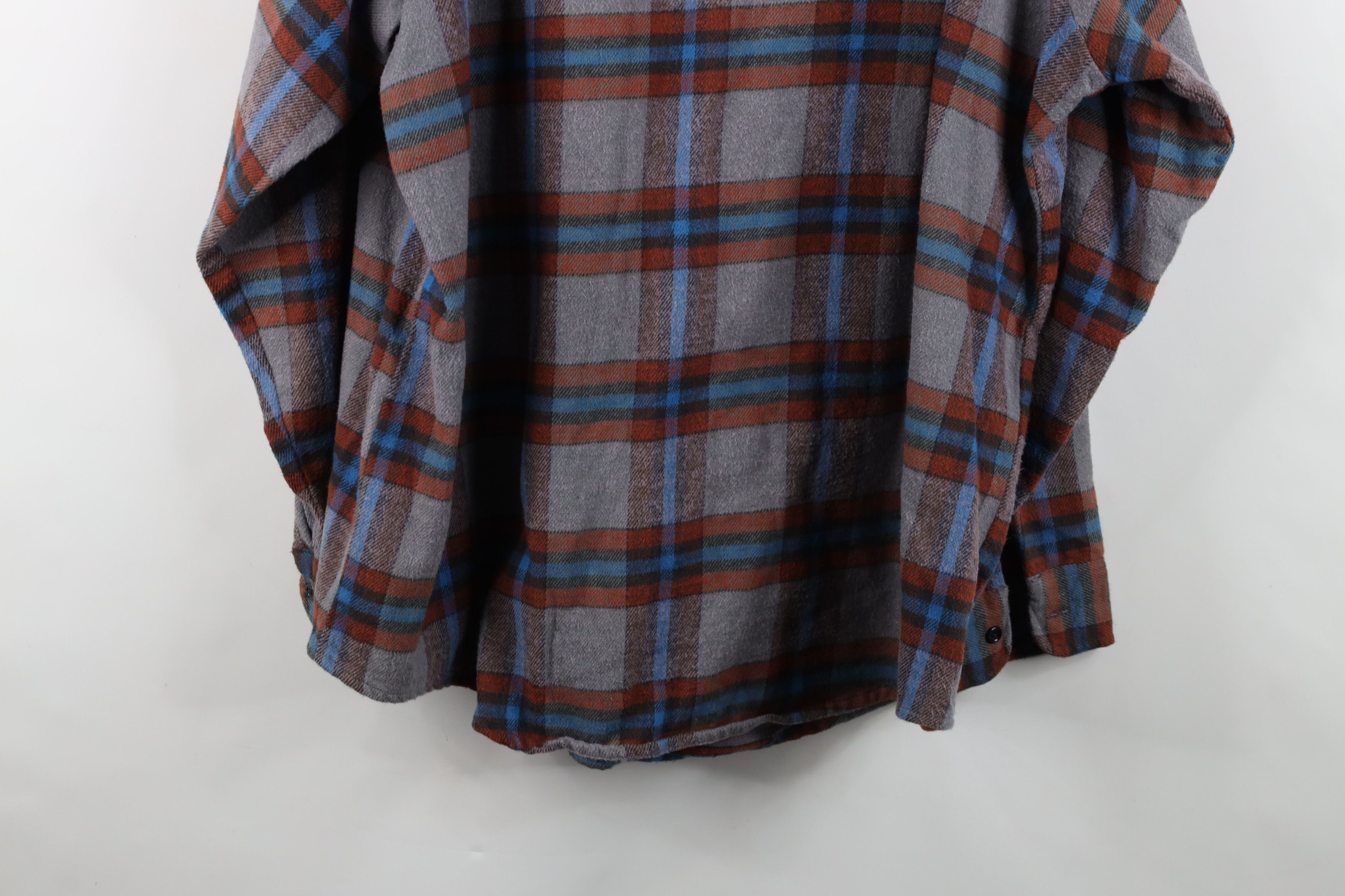 Vintage Vintage 70s Streetwear Heavyweight Button Shirt Plaid USA Size US XXL / EU 58 / 5 - 10 Thumbnail