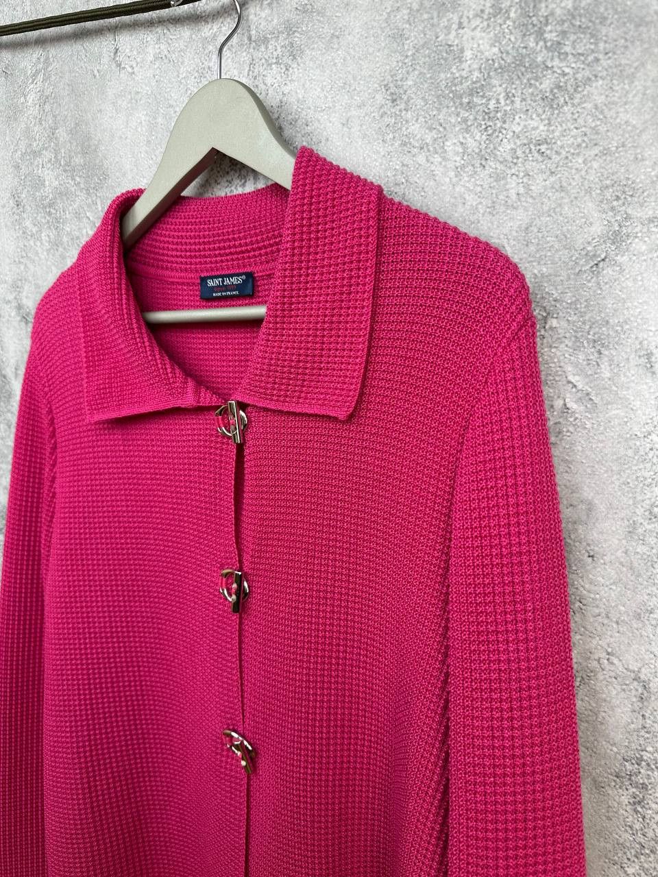 Saint James Saint James France Wool Pure New Wool Waffle Knit Cardigan Size M / US 6-8 / IT 42-44 - 5 Thumbnail