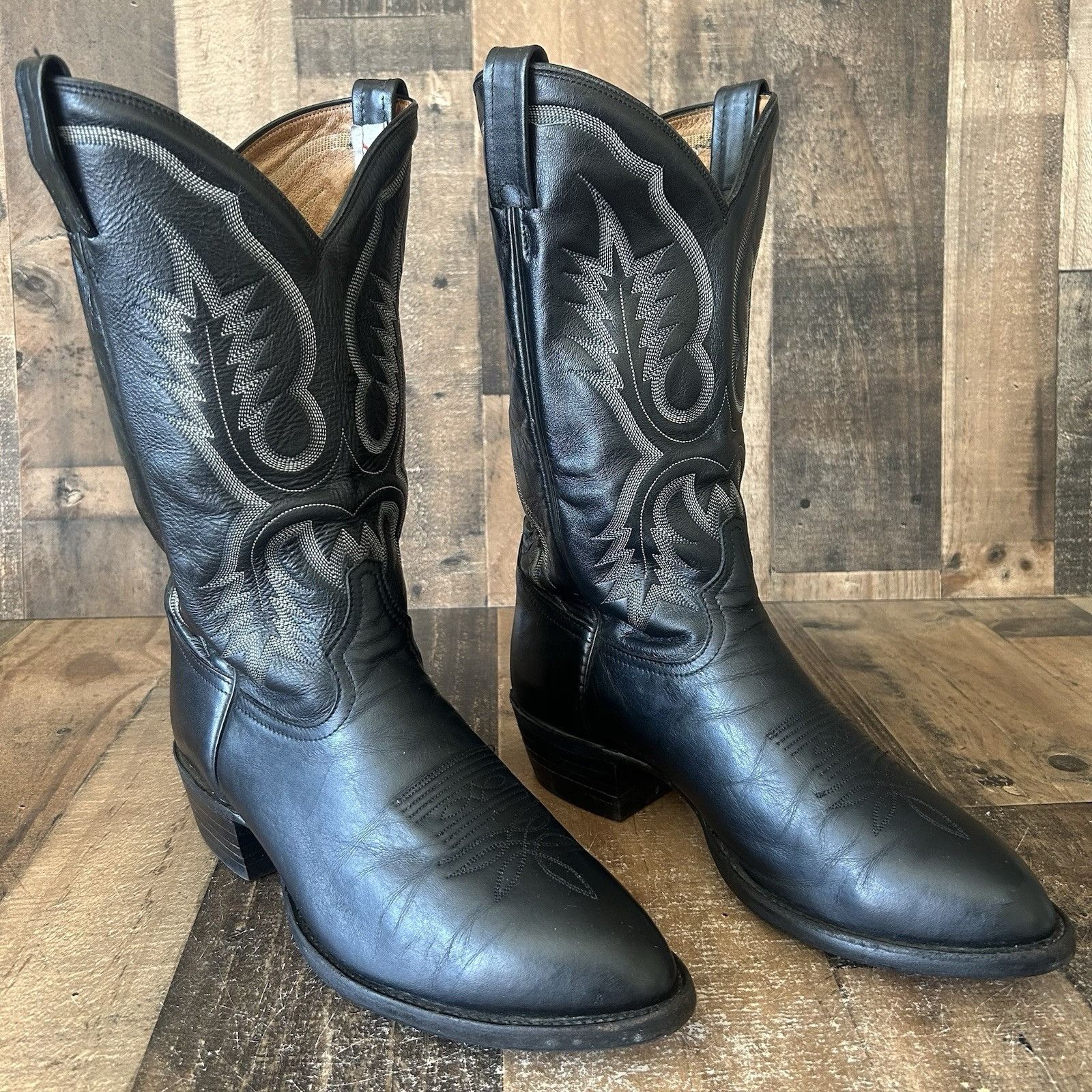 Tony Lama Tony Lama CZ4000 Vintage Black Cowboy Boots Mens 10.5 D Size US 10.5 / EU 43-44 - 2 Thumbnail