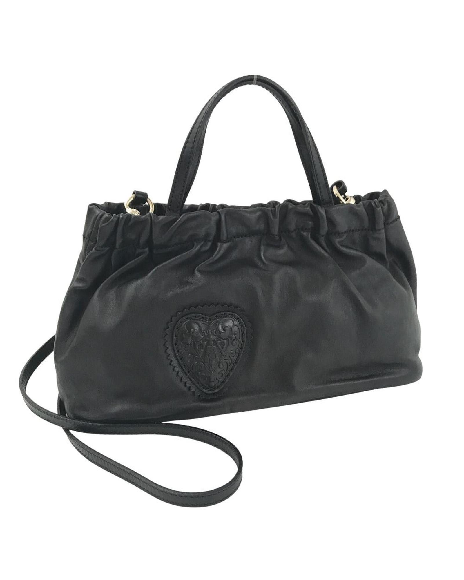 image of Gucci Black Crest Satchel Bag In Excellent Condition, Women's