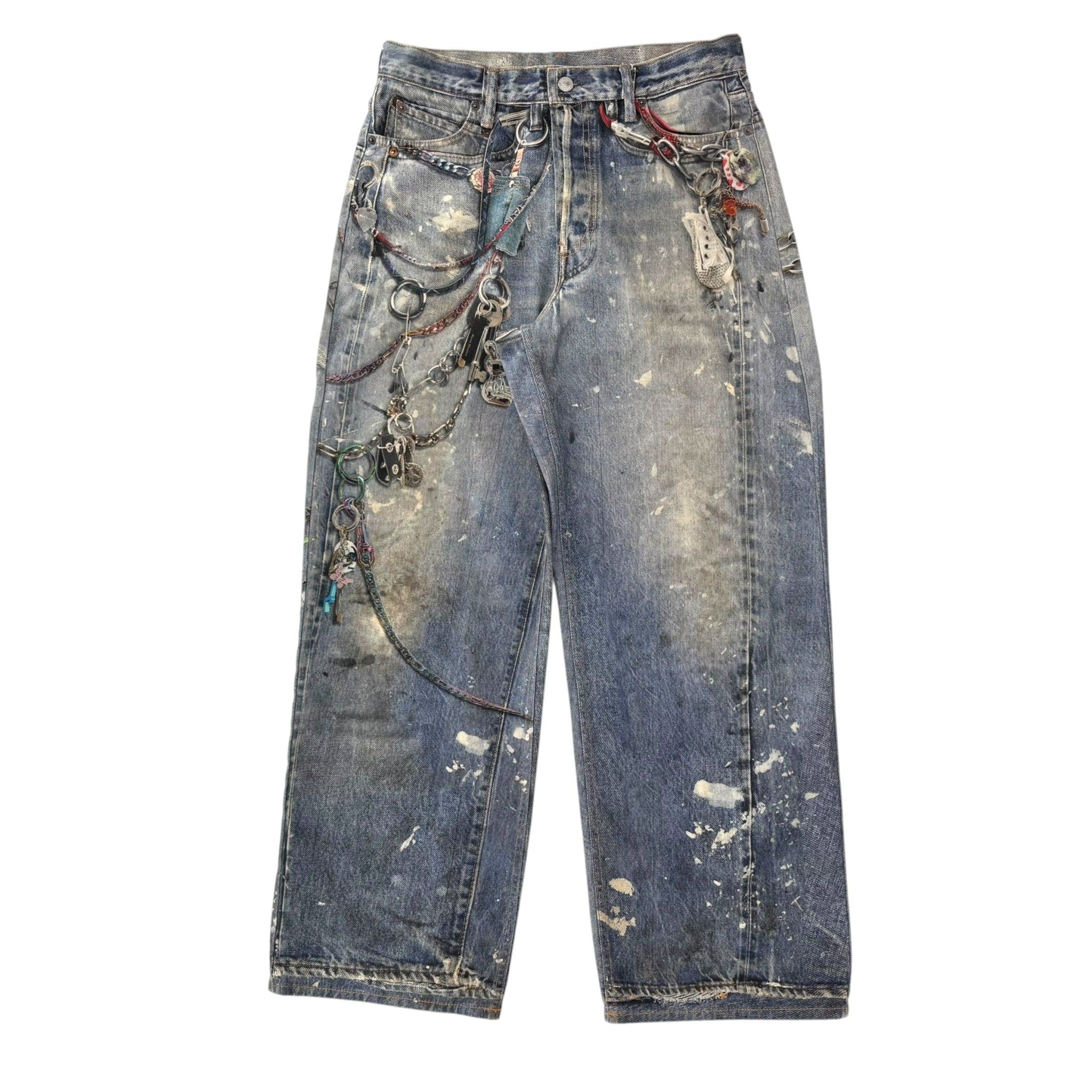 Acne Studios Vintage Chain Detail Loose Jeans Blue Size US 32 / EU 48 - 1 Thumbnail