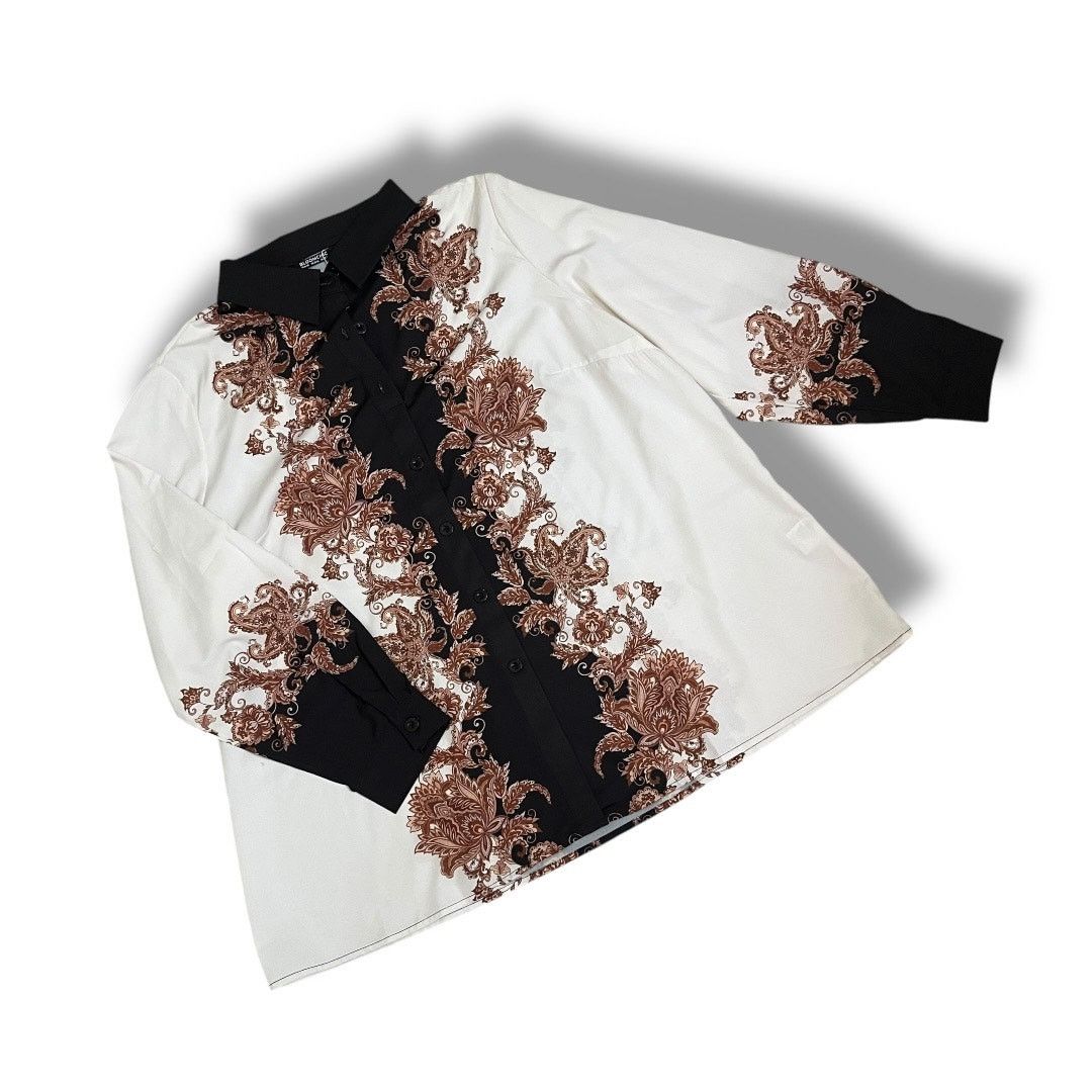 Other Bloomchic long sleeve graphic floral paisley blouse NEW Size XXL / US 16-18 / IT 52-54 - 5 Thumbnail