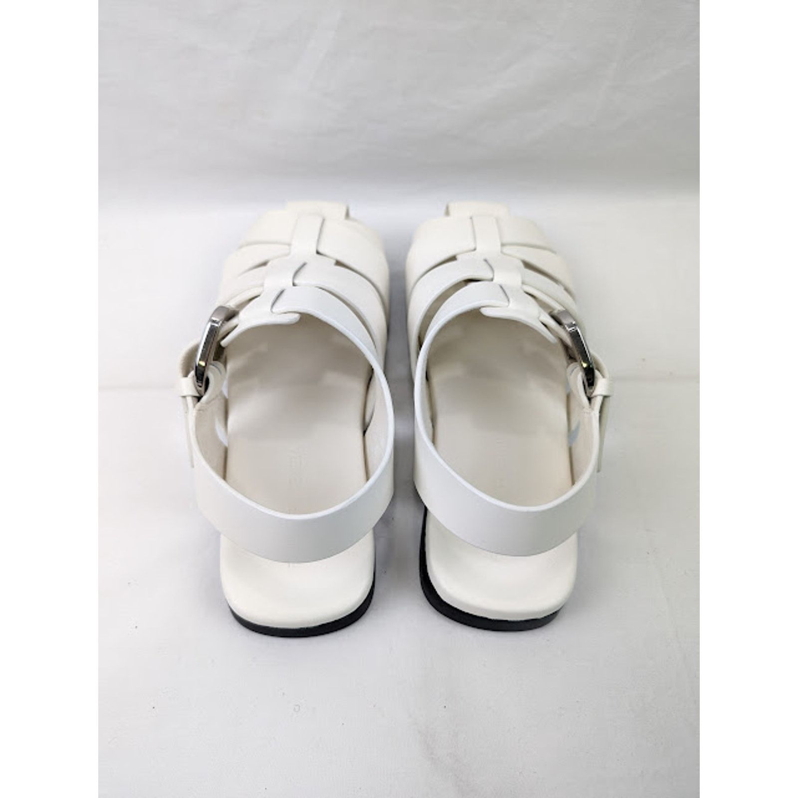 Bottega Veneta o1rshd1 Q: 2 / Calfskin Rubber Sole City Sandal in White Size US 11 / EU 44 - 20 Thumbnail
