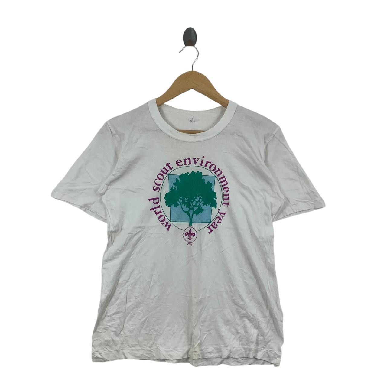 Vintage Vintage 80’ WORLD SCOUT ENVIRONMENT YEAR Tee Shirt Size US M / EU 48-50 / 2 - 1 Thumbnail