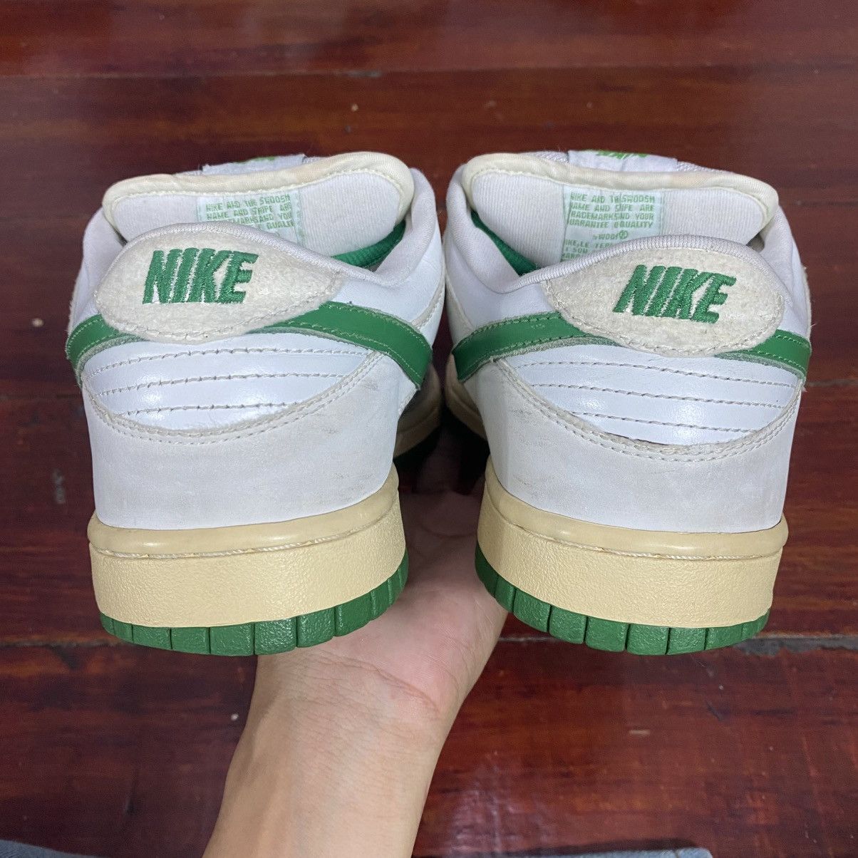 Nike SB Dunk Low White Classic Green 2004 Size US 8 / EU 41 - 12 Thumbnail