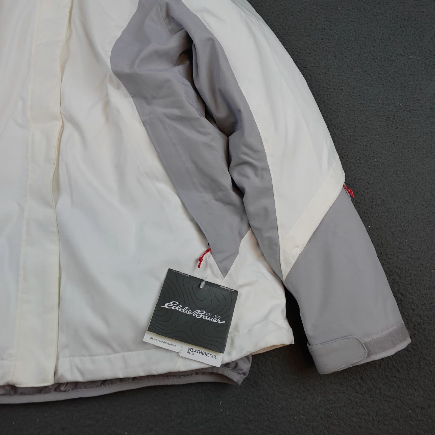 Eddie Bauer Eddie Bauer Womens Jacket Large White Gray WR Powder Search 3-in-1 Hooded Ski Size L / US 10 / IT 46 - 2 Thumbnail