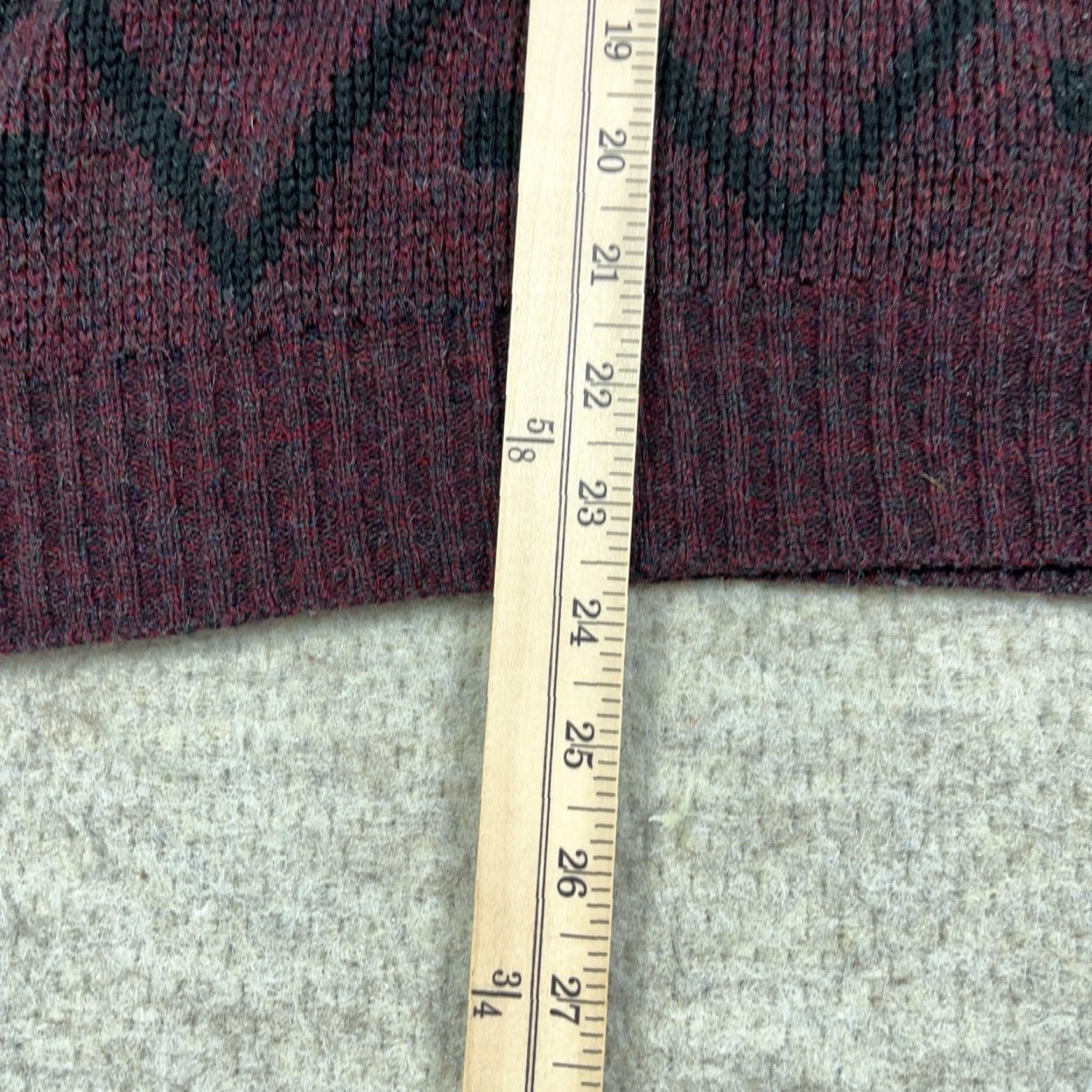 Savane Vintage Lavane Geometric Knit Sweater Mens L Red Black 80s 90s Cosby Hip Hop Retro Grandpa Pullover Crew Neck Autumn Winter Size US L / EU 52-54 / 3 - 5 Thumbnail