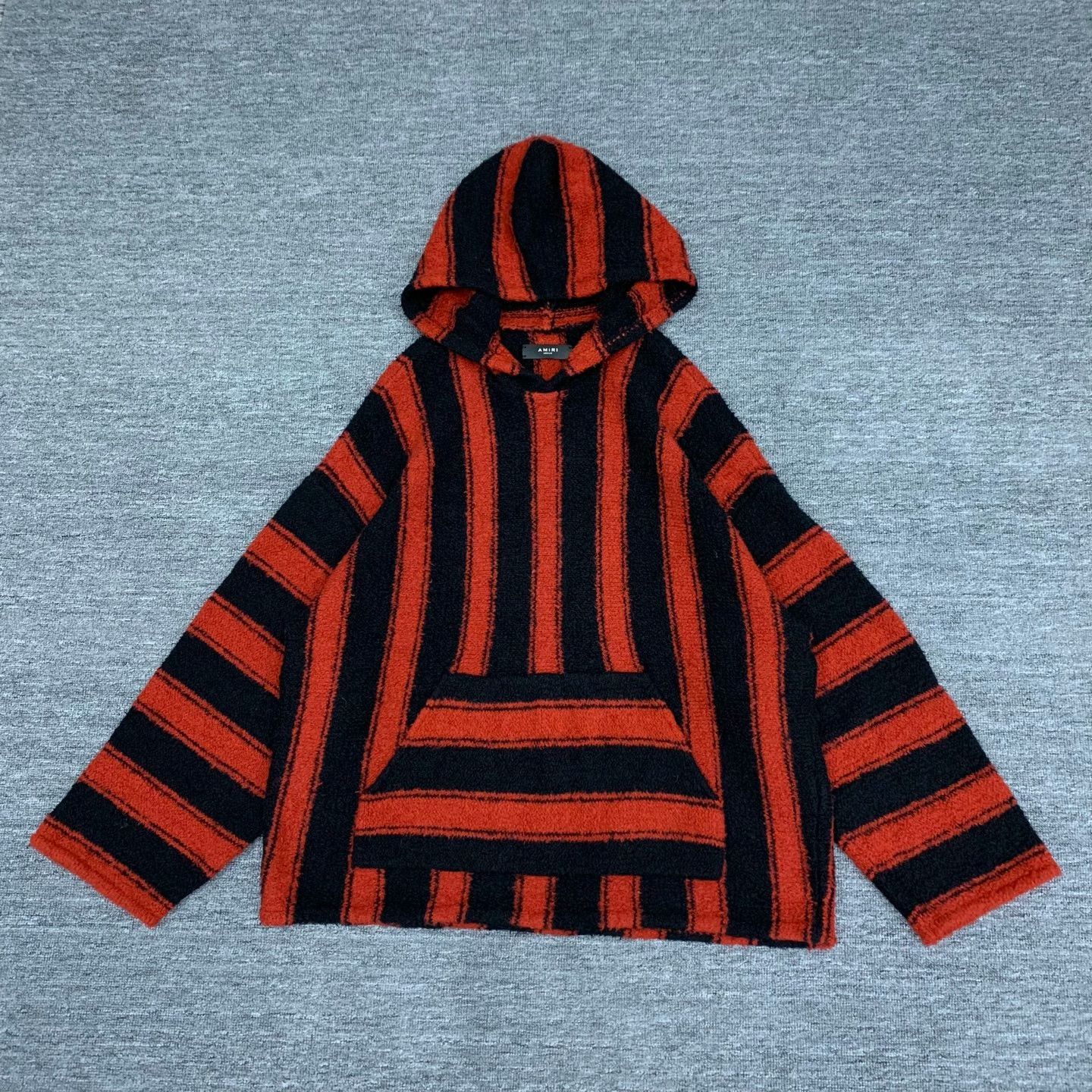 Amiri Amiri Wool Striped Black Hoodie M Men Size US M / EU 48-50 / 2 - 1 Thumbnail