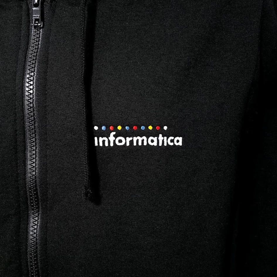 Vintage Informatica Hoodie Mens Large Black Data Management Software Size US L / EU 52-54 / 3 - 3 Thumbnail