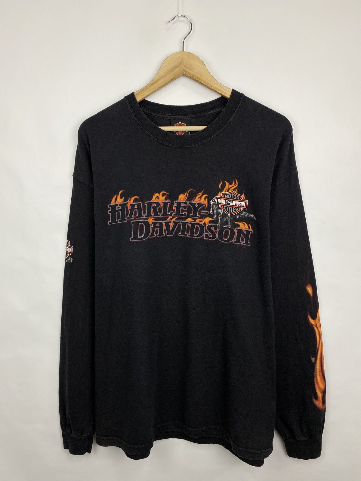Harley Davidson 🇺🇸Vintage Y2K Harley Davidson Fire Skull Niagara Falls Canada Size US XL / EU 56 / 4 - 4 Thumbnail