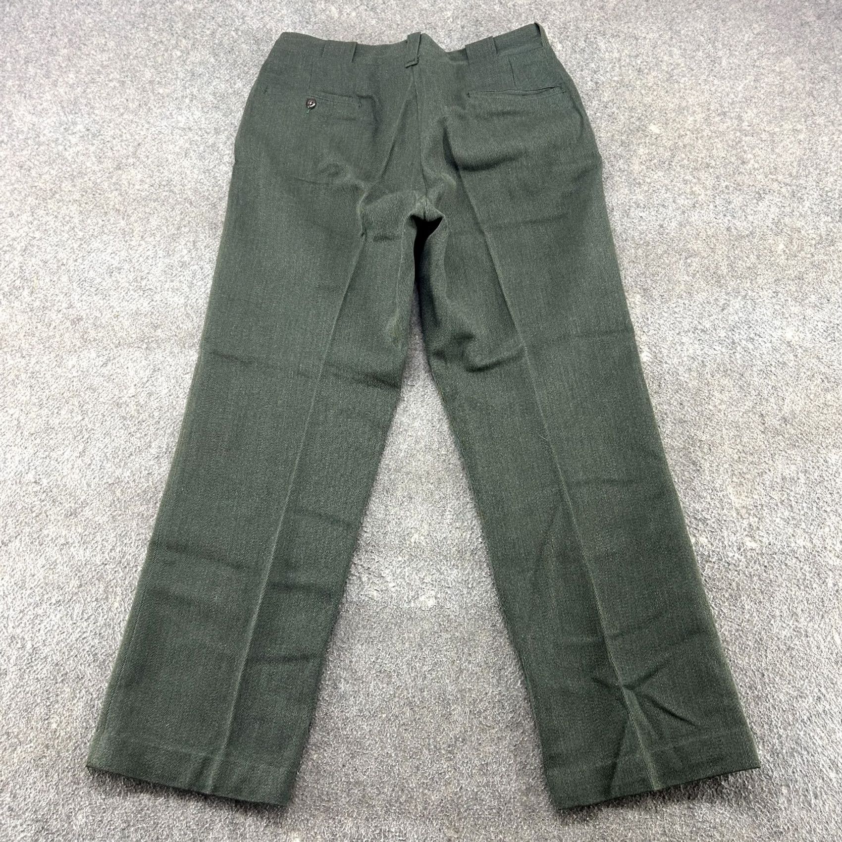 Vintage VINTAGE Whipcord Pants Mens 34x30 Green Chino Relaxed Straight Wool 70s 80s 90s USA Mens Pants Size US 34 / EU 50 - 4 Thumbnail