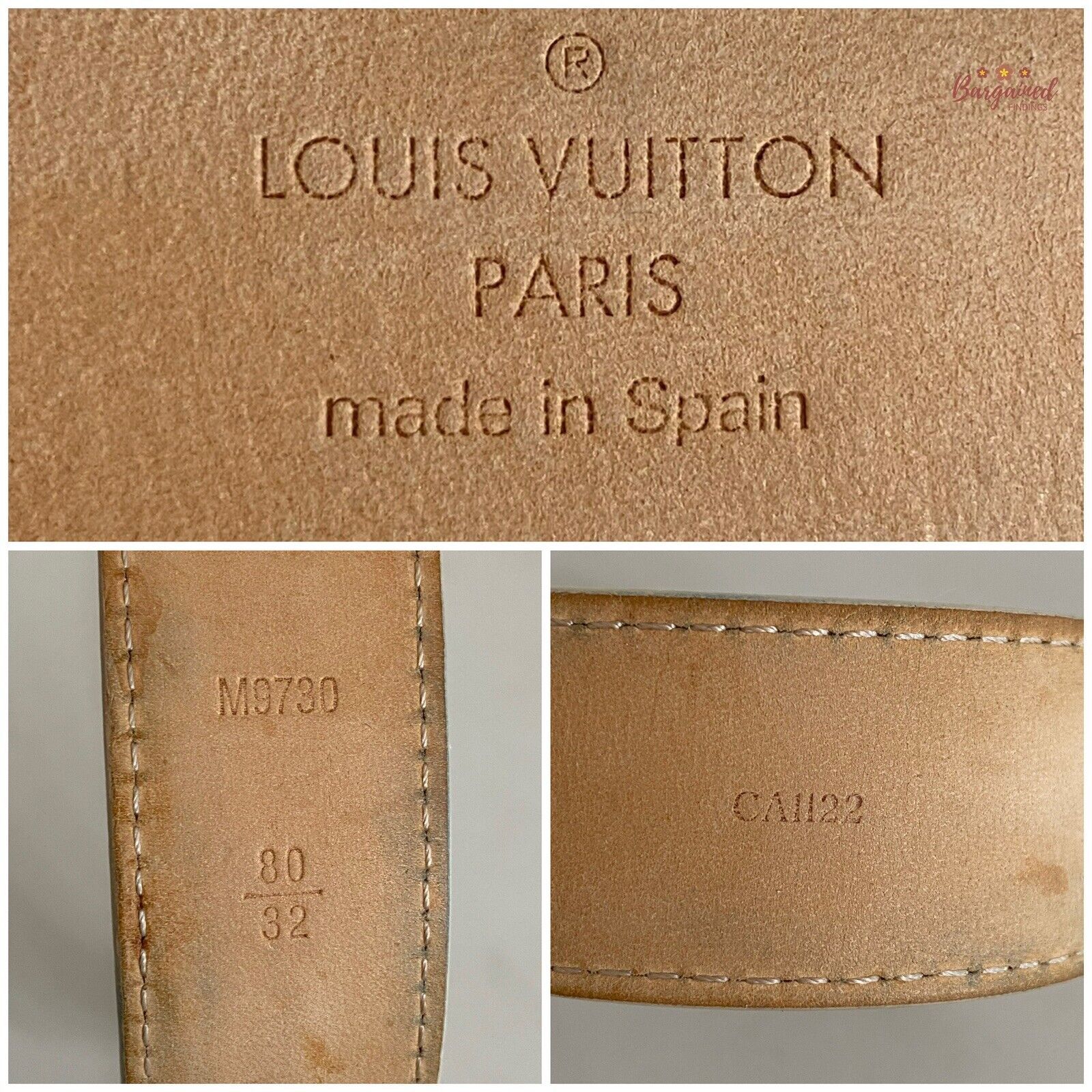 Louis Vuitton Louis Vuitton Damier Azur Canvas Leather Tresor Belt Size 28 - 6 Thumbnail