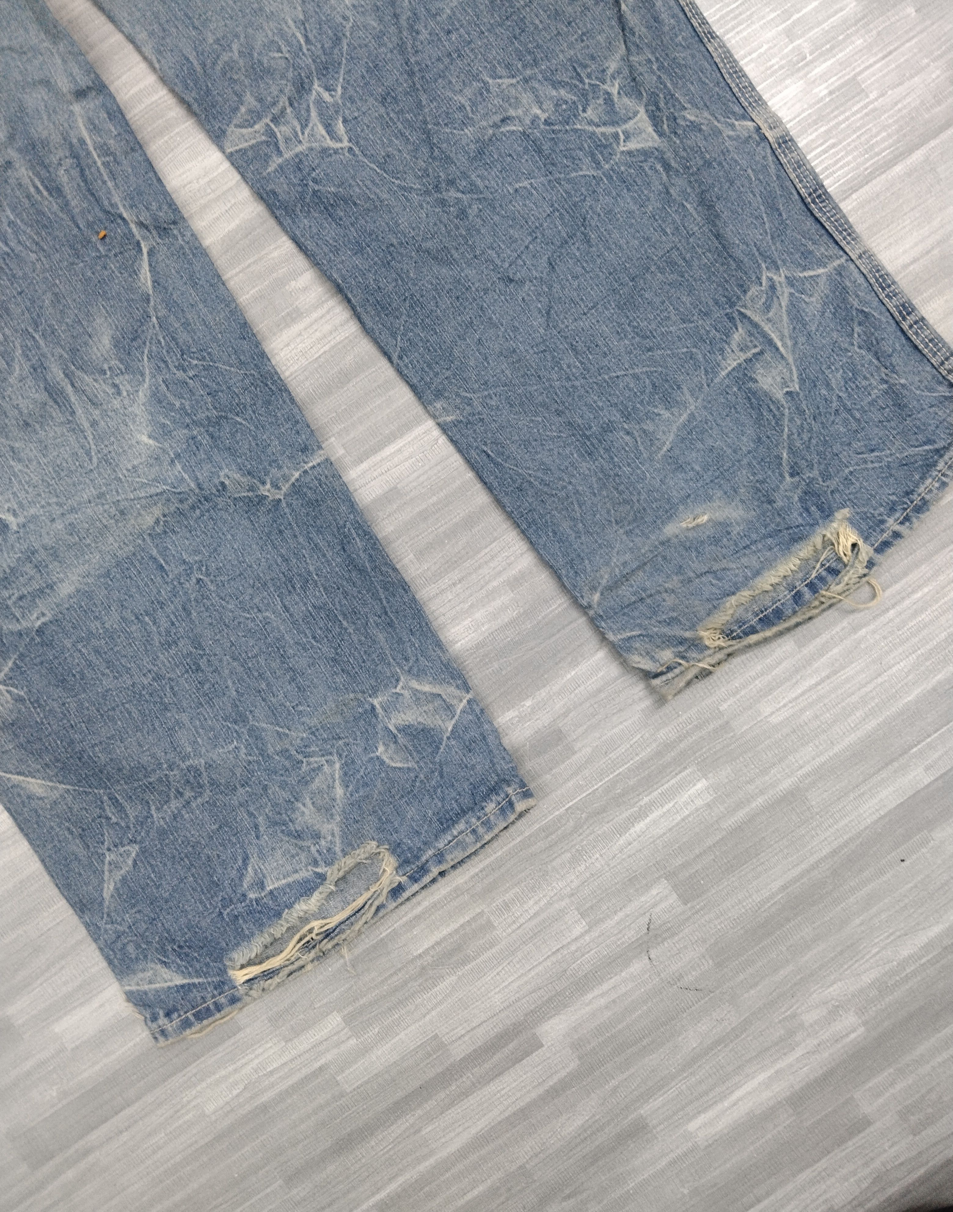 Japanese Brand SiCK DOUBLE KNEE A.N.B.A.L DENIM PANTS Size US 36 / EU 52 - 6 Thumbnail