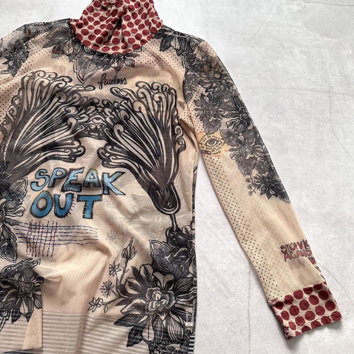 Hysteric Glamour × Undercover Mesh Top Tattoo Long Sleeve T Shirt Cop Copine JPG Vibe Size M / US 6-8 / IT 42-44 - 14 Thumbnail