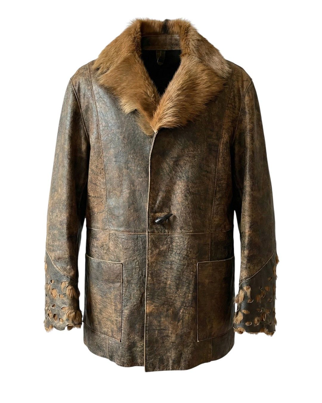 Roberto Cavalli F/W 2005 BEAVER FUR LEATHER COAT Size US M / EU 48-50 / 2 - 1 Thumbnail