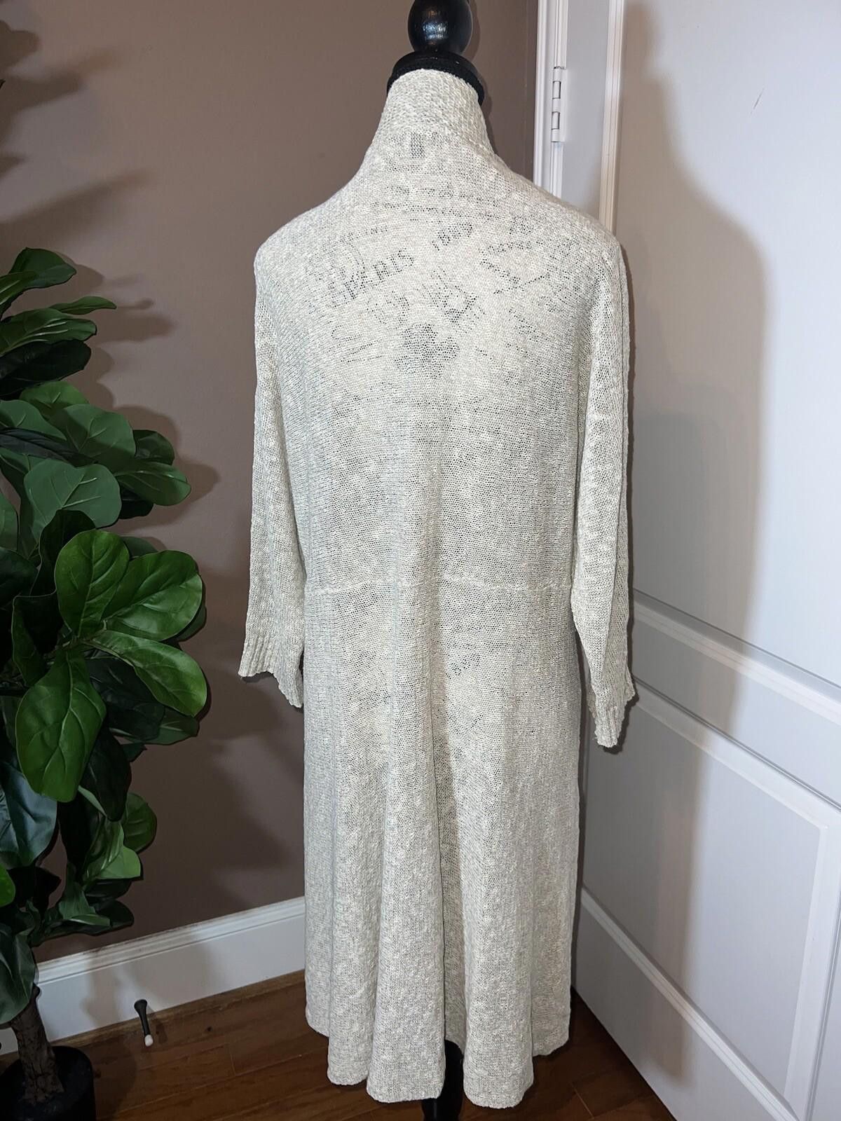 Eileen Fisher Eileen Fisher XL Natural Linen Cardigan Sweater Kimono Size XL / US 12-14 / IT 48-50 - 6 Thumbnail