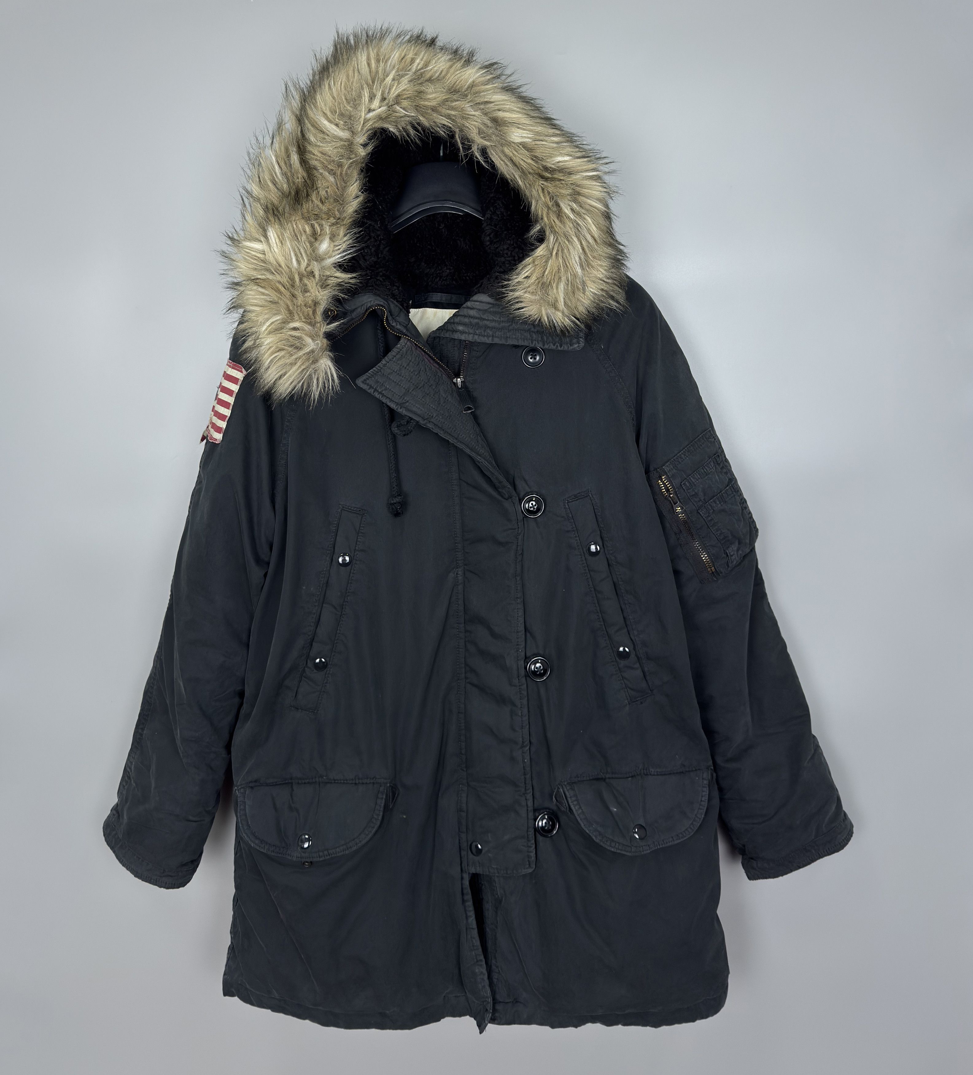 High quality Denim & Supply Ralph Khaki Full Zip Winter Coat XL