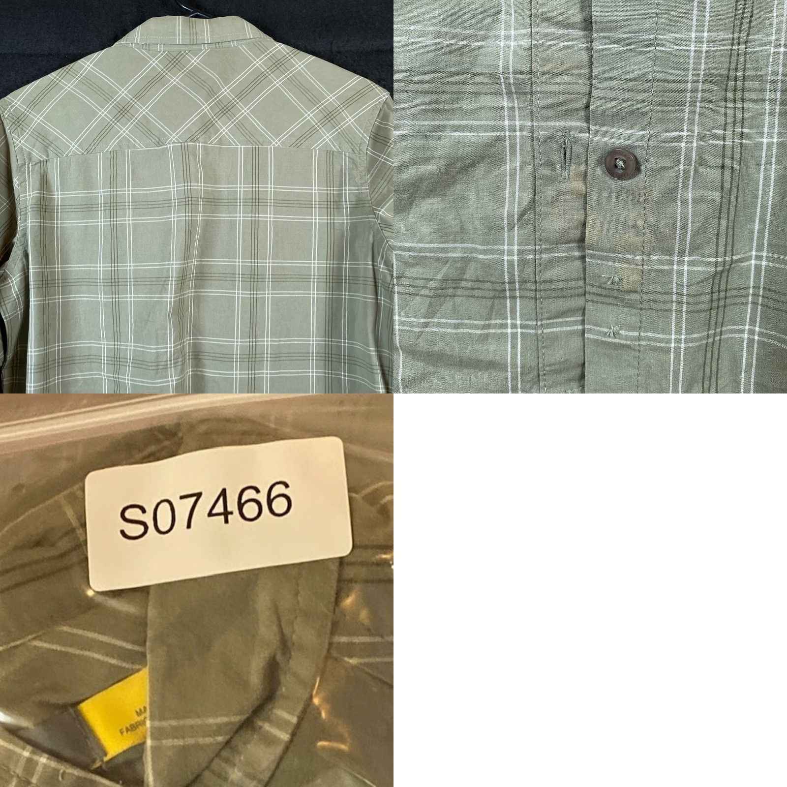 Vintage Cabela's Mens Shirt Green Plaid Button-Down Long Sleeve Outdoor Pockets Small Size US S / EU 44-46 / 1 - 9 Thumbnail
