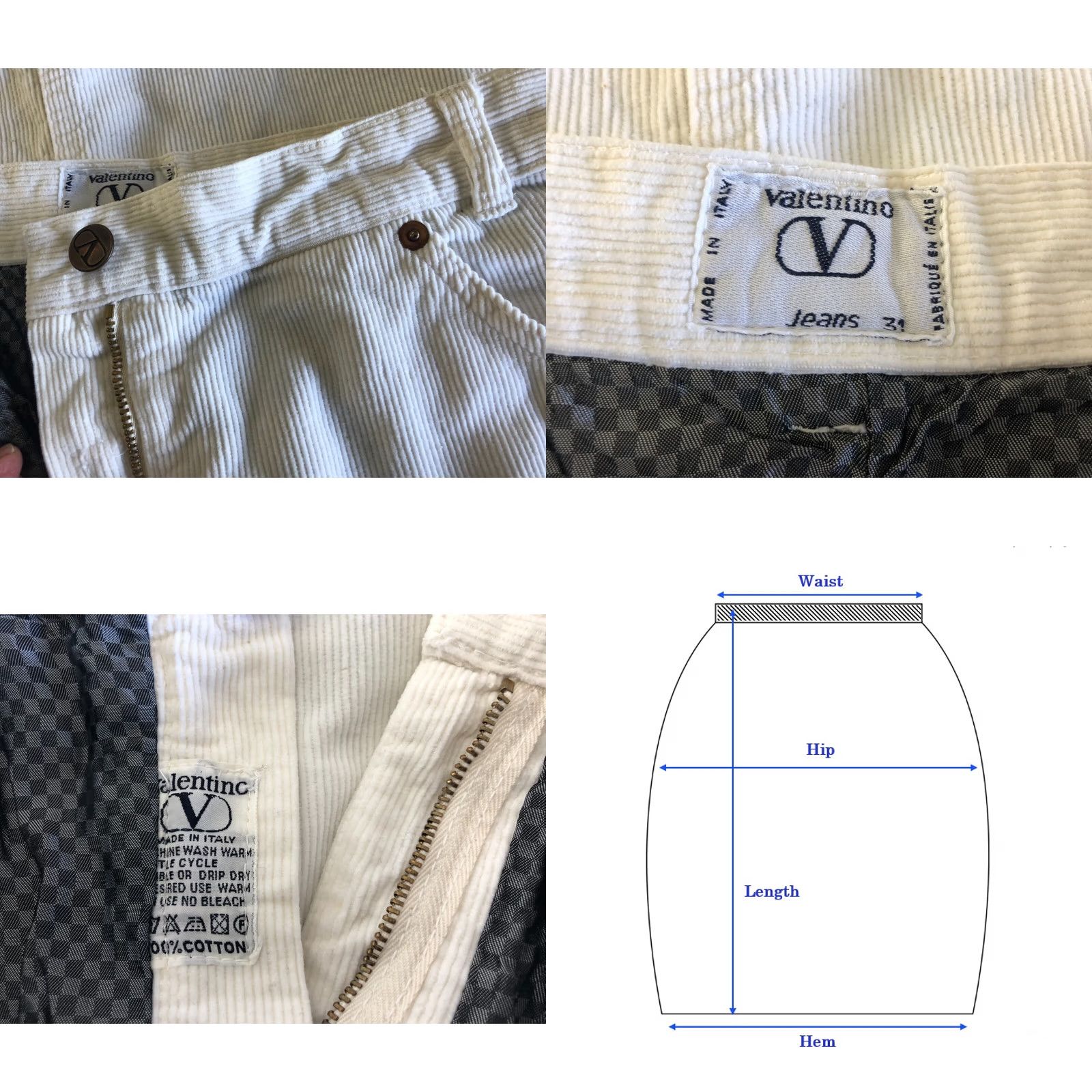 Valentino Valentino Skirt Womens 31 White Jeans Cotton Women Size Size 24" / US 00 / IT 34 - 9 Thumbnail
