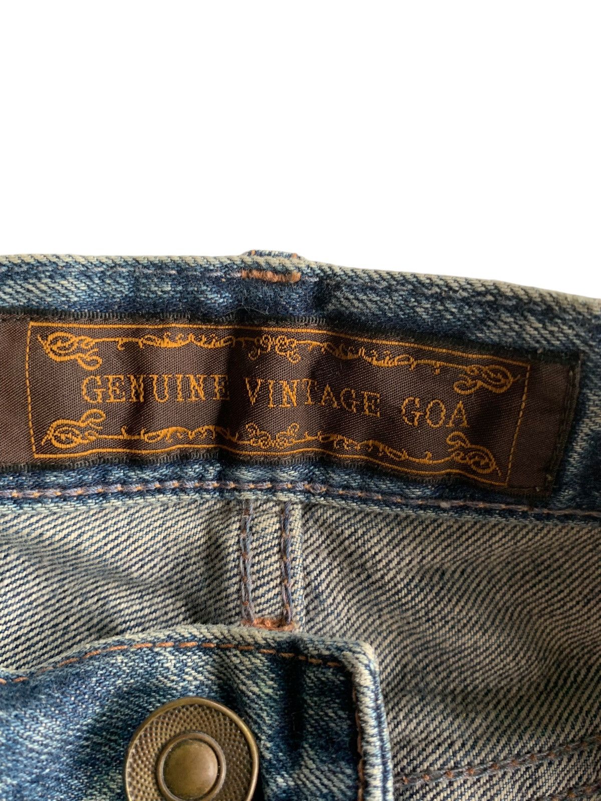 Le Grande Bleu (L.G.B.) GENUINE VINTAGE GOA JAPANESE SELVEDGE PUNK DISTRESSED DENIM☠️ Size US 30 / EU 46 - 20 Thumbnail
