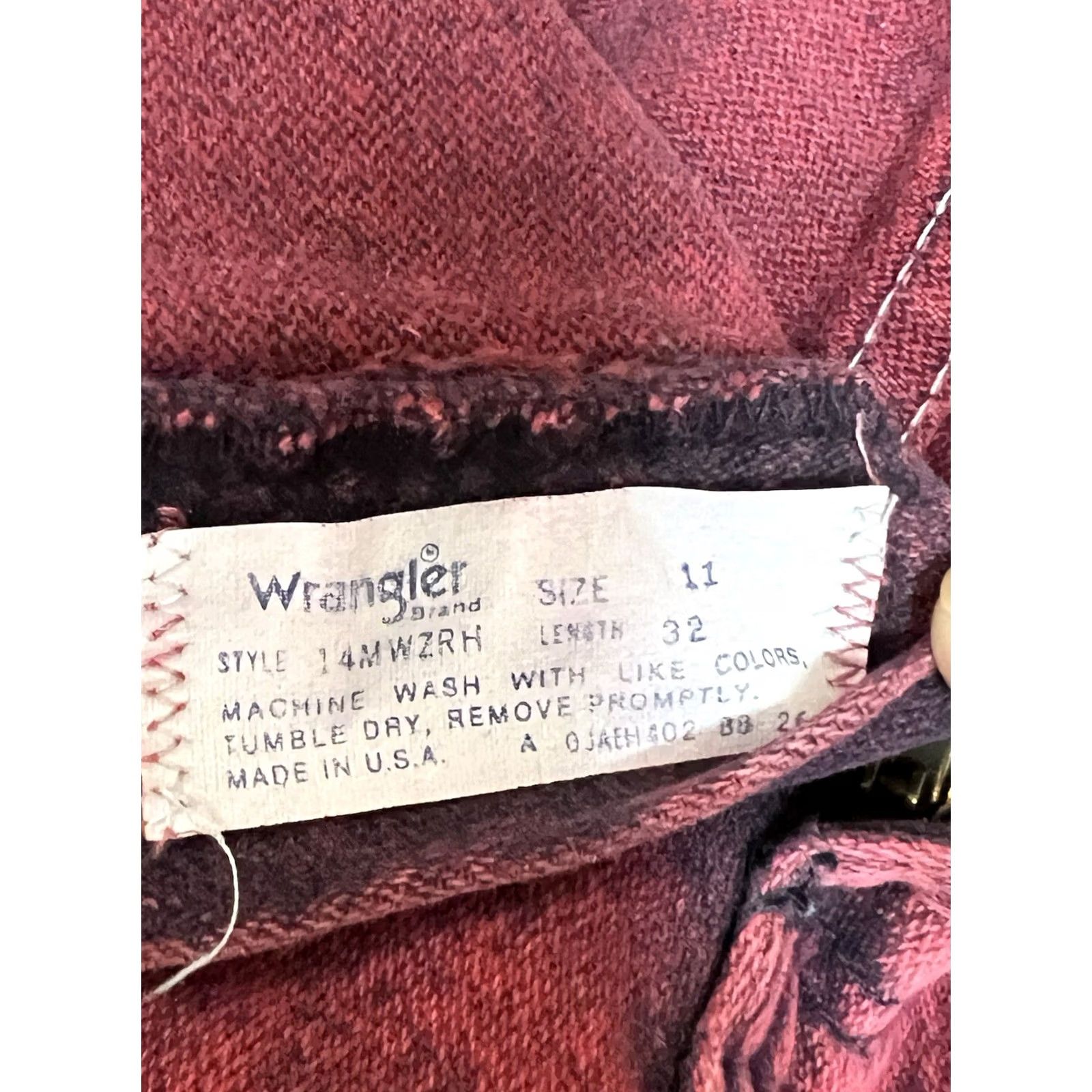 Wrangler VINTAGE Wrangler Red Acid Wash Jeans Women’s 11 High Rise Straight Leg Denim Cotton Jeans Women’s Wrangl er Logo 90s Cowboy Mens? Size 26" / US 2 / IT 38 - 5 Thumbnail