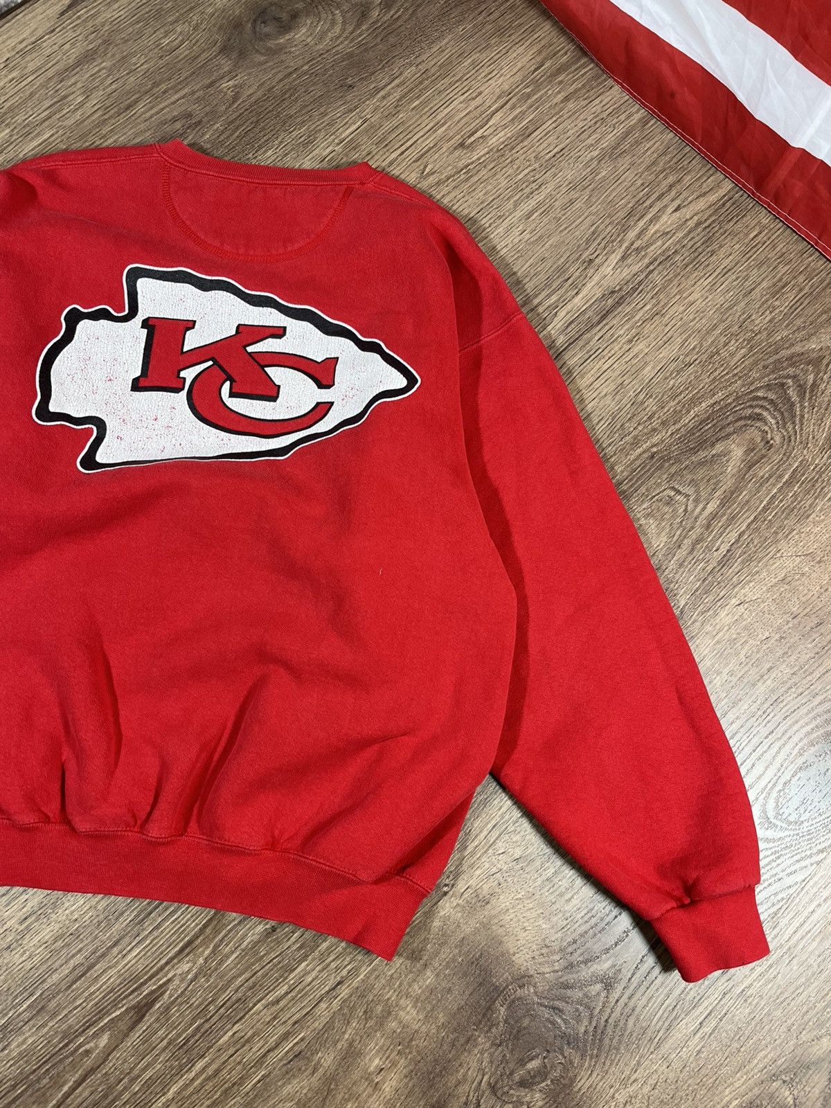 Vintage Vintage 1995NFLP Kansas City Chiefs Sweatshirt Size US L / EU 52-54 / 3 - 12 Thumbnail