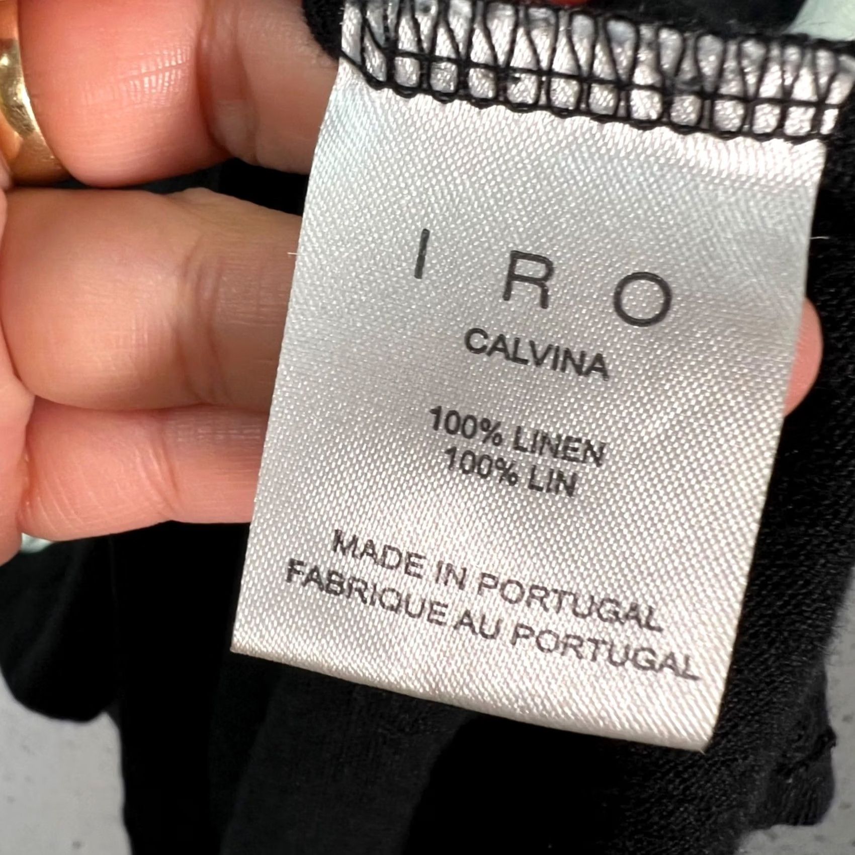 Iro IRO Womens Tank Black Linen Sleeveless Racerback Calvina Small Short Sleeve? (error) Size S / US 4 / IT 40 - 4 Thumbnail
