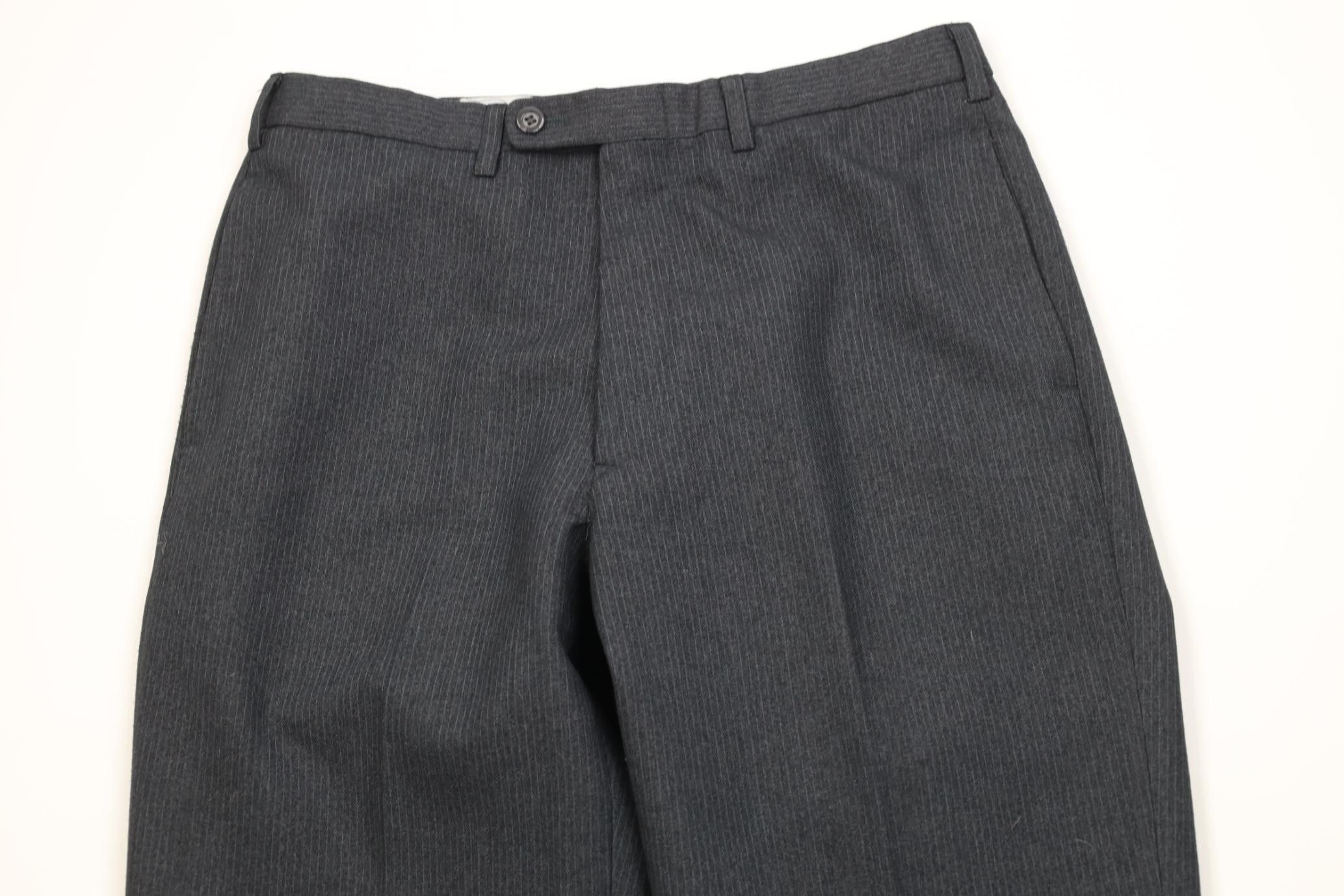 Vintage Vintage 70s Streetwear Knit Flared Wide Leg Chino Pants Gray Size US 30 / EU 46 - 2 Thumbnail