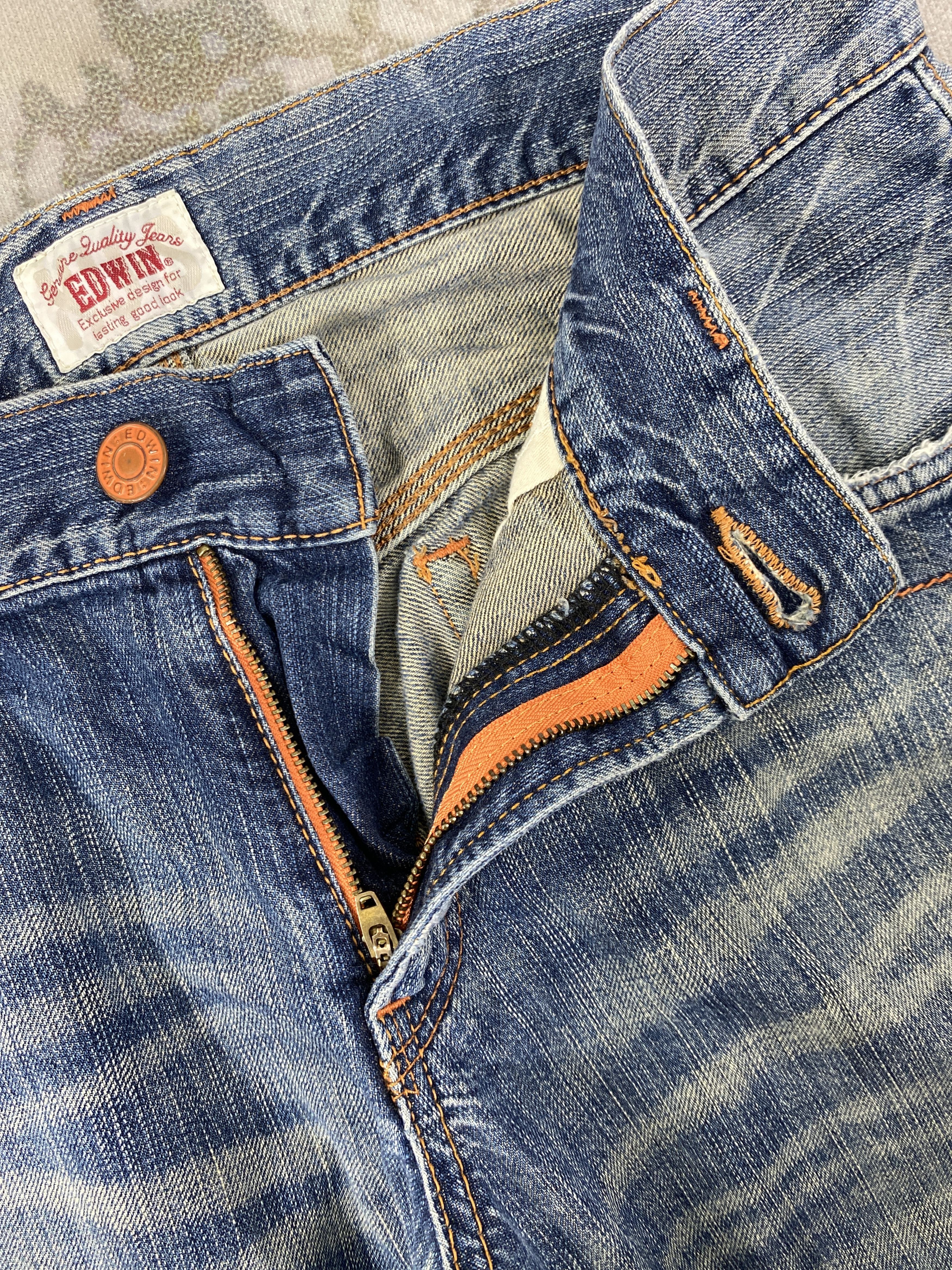 If Six Was Nine Faded Blue Vintage Edwin Jeans 33x33 - JN3054 Size US 33 - 6 Thumbnail