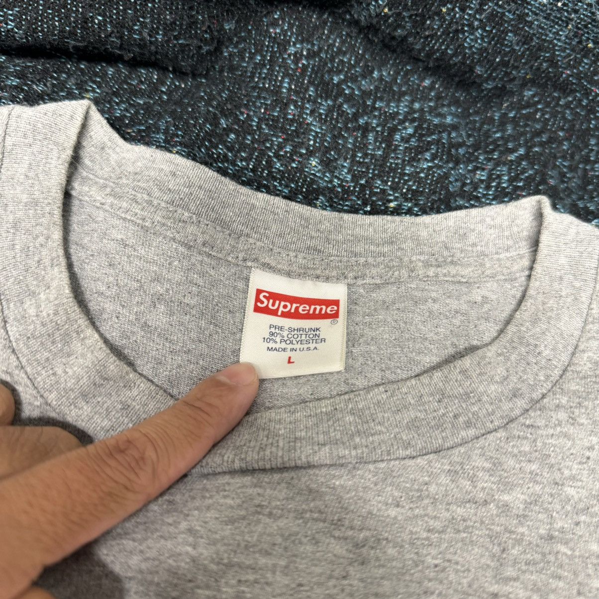 Supreme NAS X SUPREME PHOTO TEE GREY Size US L / EU 52-54 / 3 - 4 Thumbnail