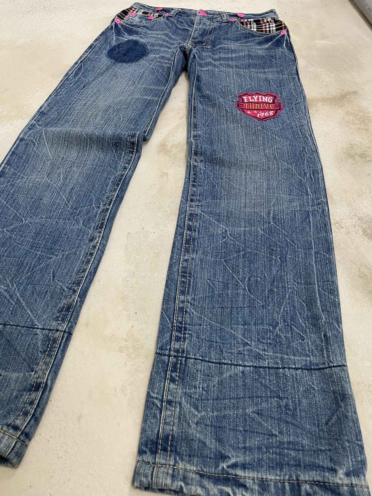 Hidden Double Waist Flying Thrive Patch Tartan Junya Style