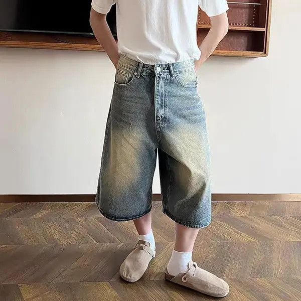 Vintage VIBE Washed Street Hip Hop Skater Loose Fit Denim Shorts Size US 32 / EU 48 - 3 Thumbnail