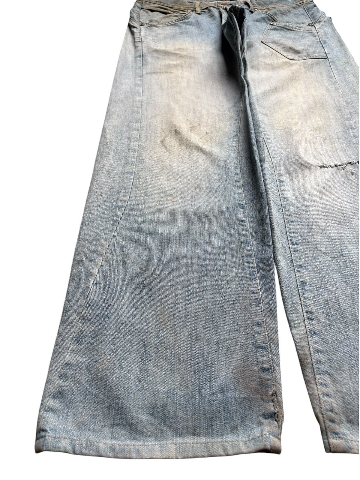 Edwin × Japanese Brand Vintage Edwin E Function Mud Wash Distress Baggy Jeans Size US 36 / EU 52 - 6 Thumbnail