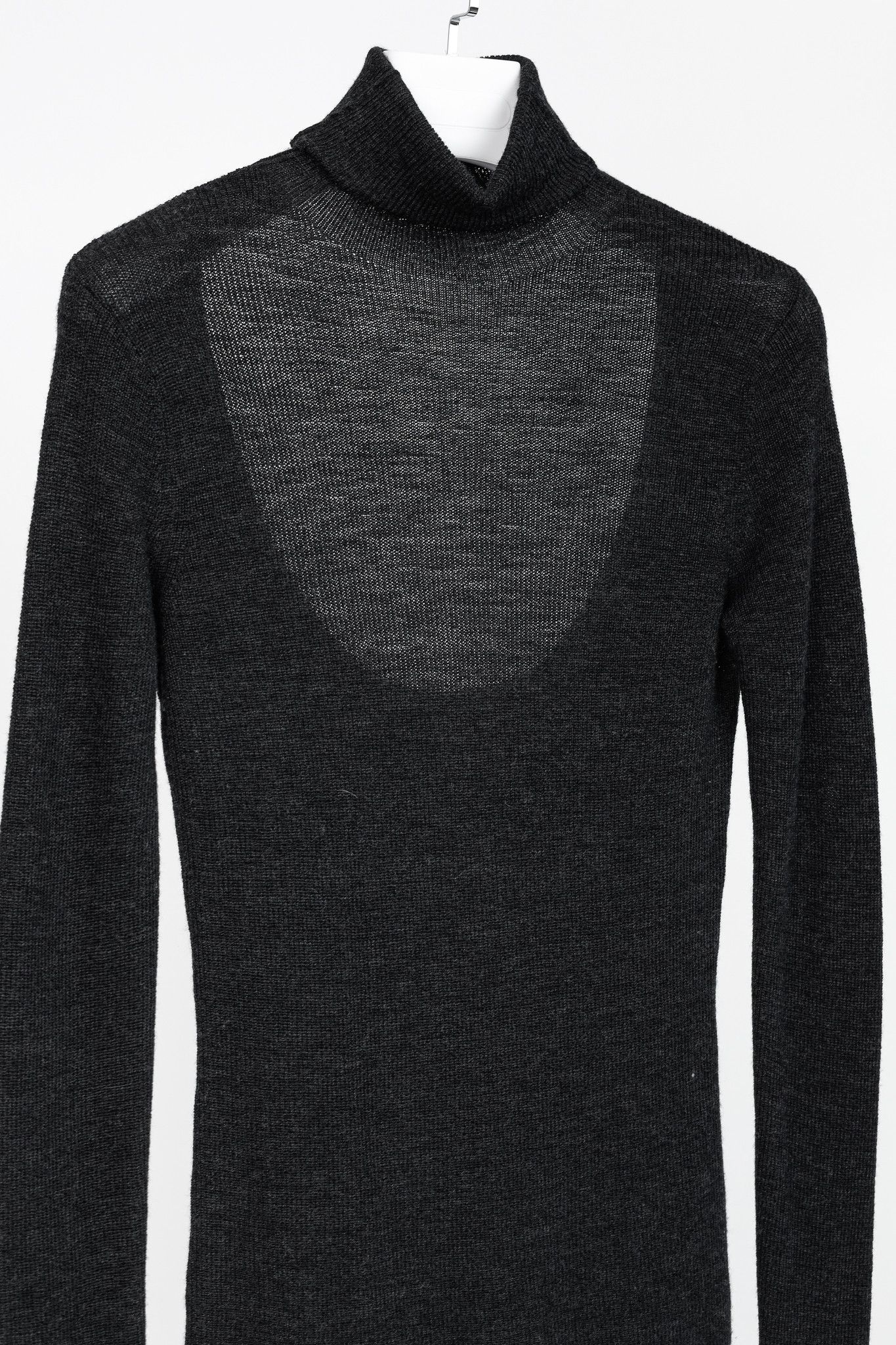 Ganni Ganni Black Light Merino Wool Knit Roll Neck Sweater Size M / US 6-8 / IT 42-44 - 3 Thumbnail