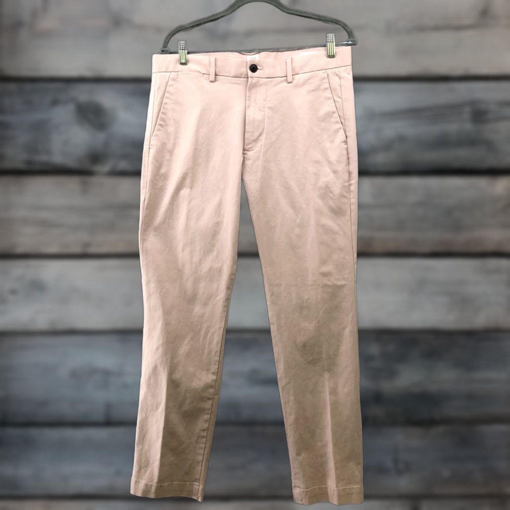 Gap GAP Pale Pink Chino Pants Mens 32x30 Slim Fit Flat Front Stretch Size US 32 / EU 48 - 1 Thumbnail