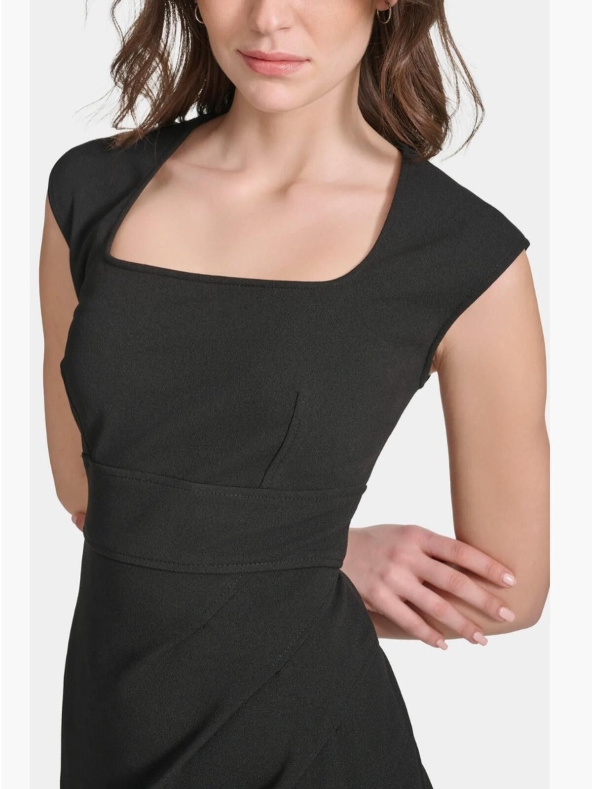 Calvin Klein Calvin Klein / Tulip Hem Sheath Dress / Black Size M / US 6-8 / IT 42-44 - 8 Thumbnail