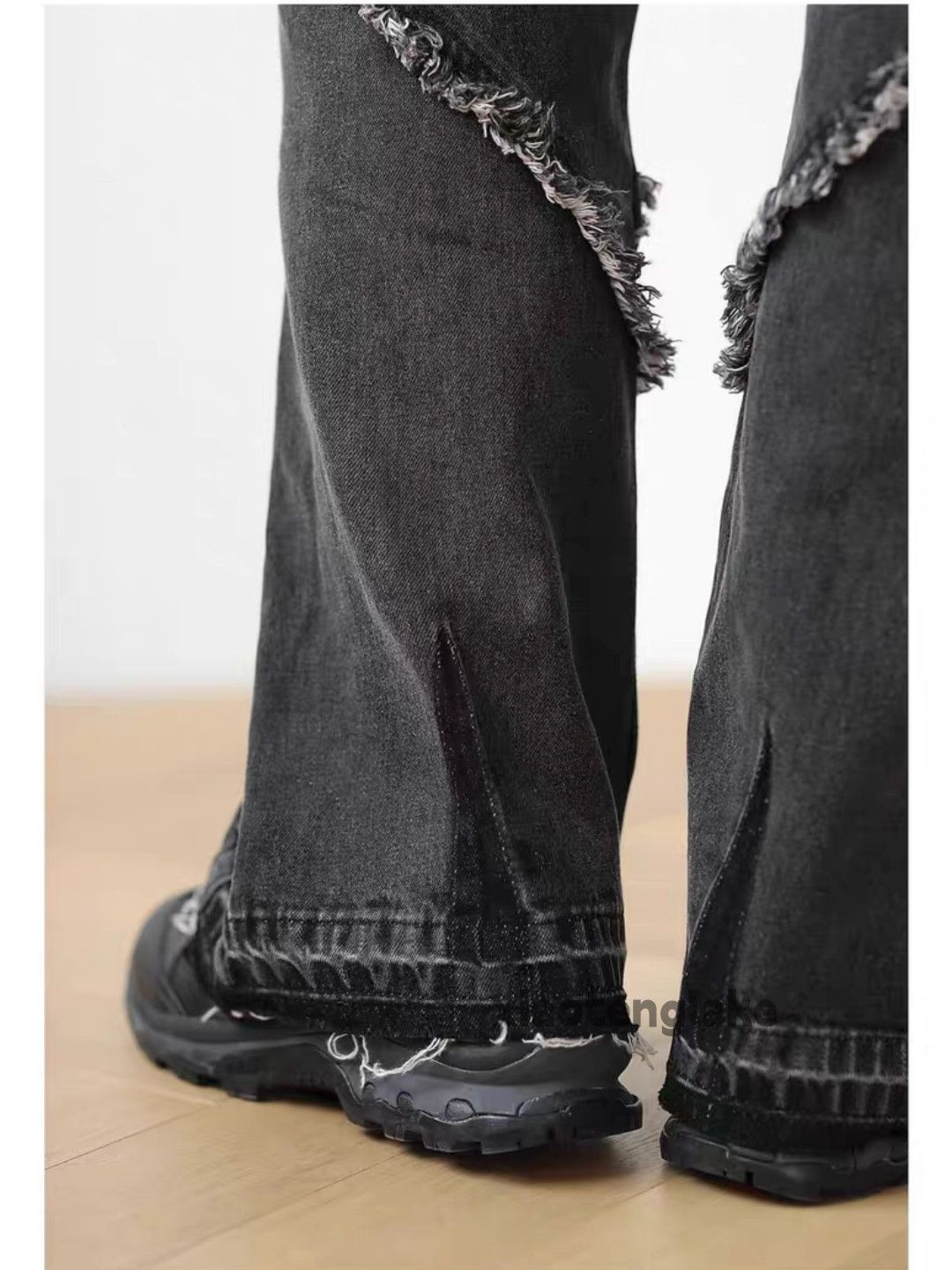 Jean zx vintage distressed patchwork punk bootcut jeans Size US 34 / EU 50 - 2 Thumbnail