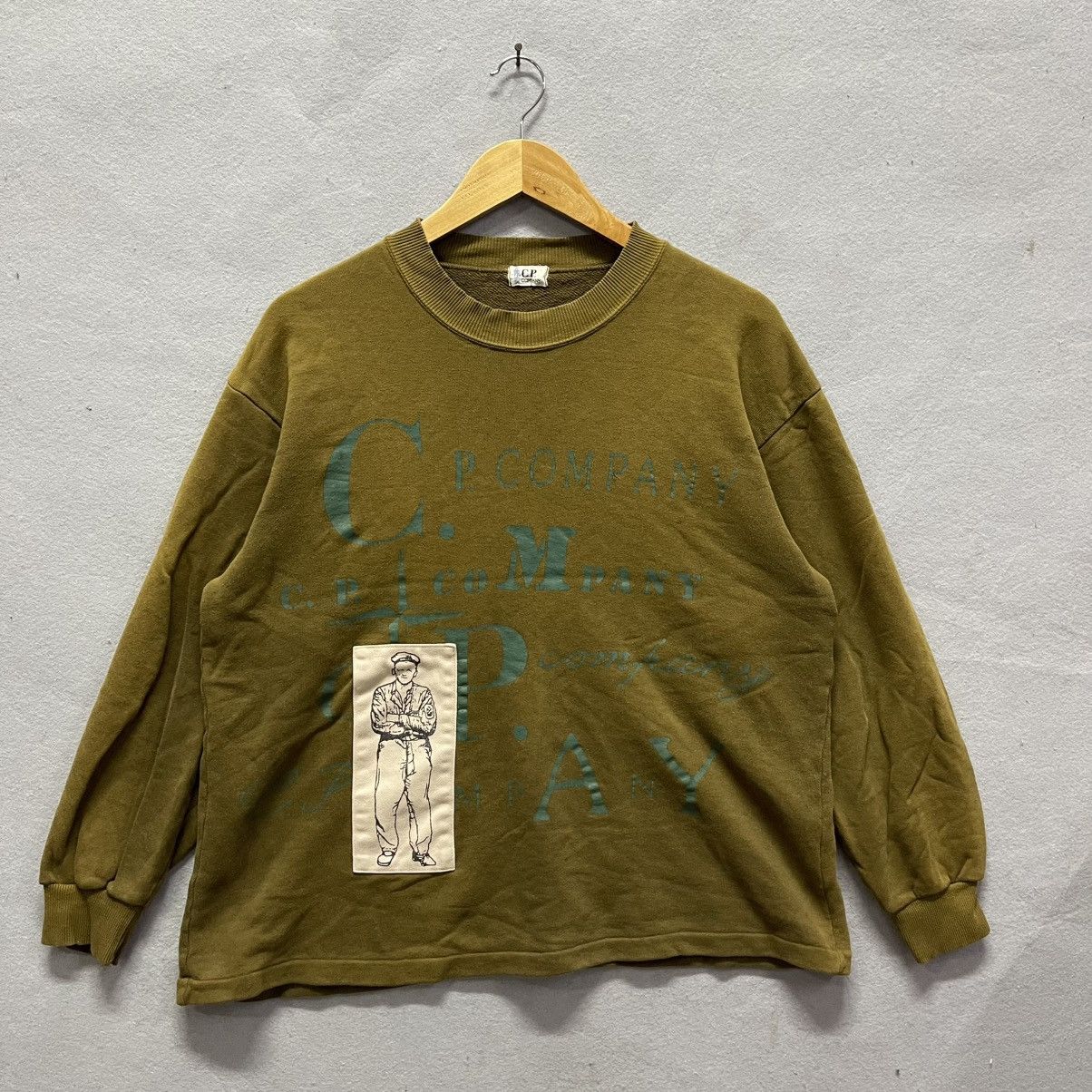 C.P. Company Vintage C.P. Company Garment Dyed Sweatshirt (Olive Green) Size US M / EU 48-50 / 2 - 1 Thumbnail