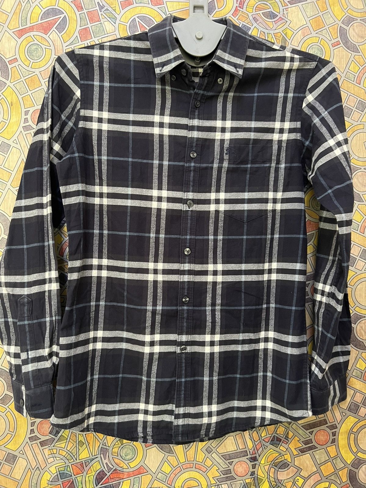 Burberry Somerton Nova Check Long Sleeve Shirt Men's Small