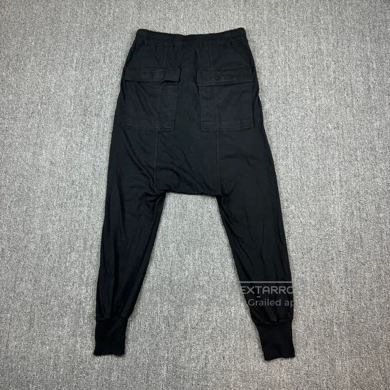 Rick Owens size XS Black Low Rise Long Pants Drop Crotch F